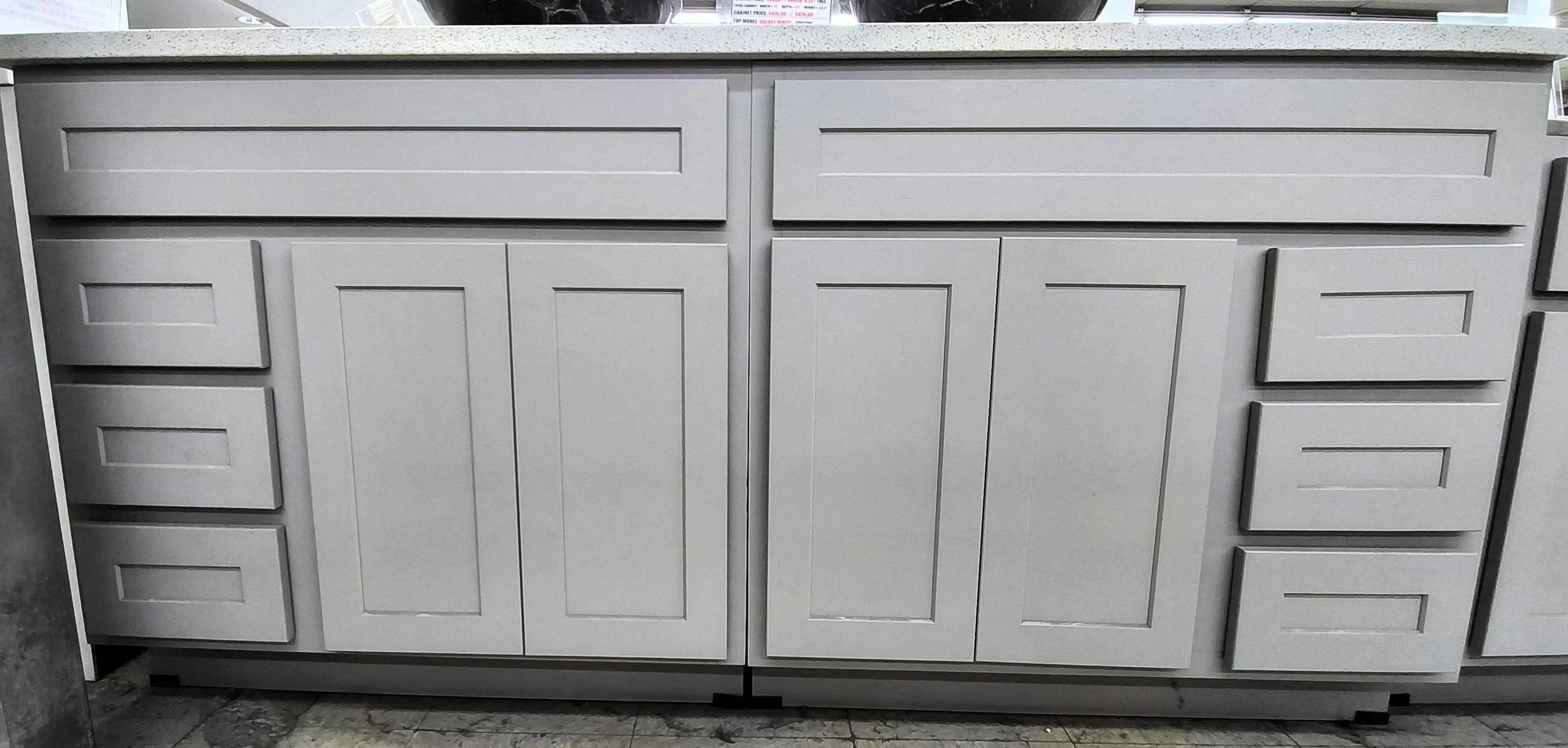 G-Town Limestone VBL VBR-Tall Finished Vanity