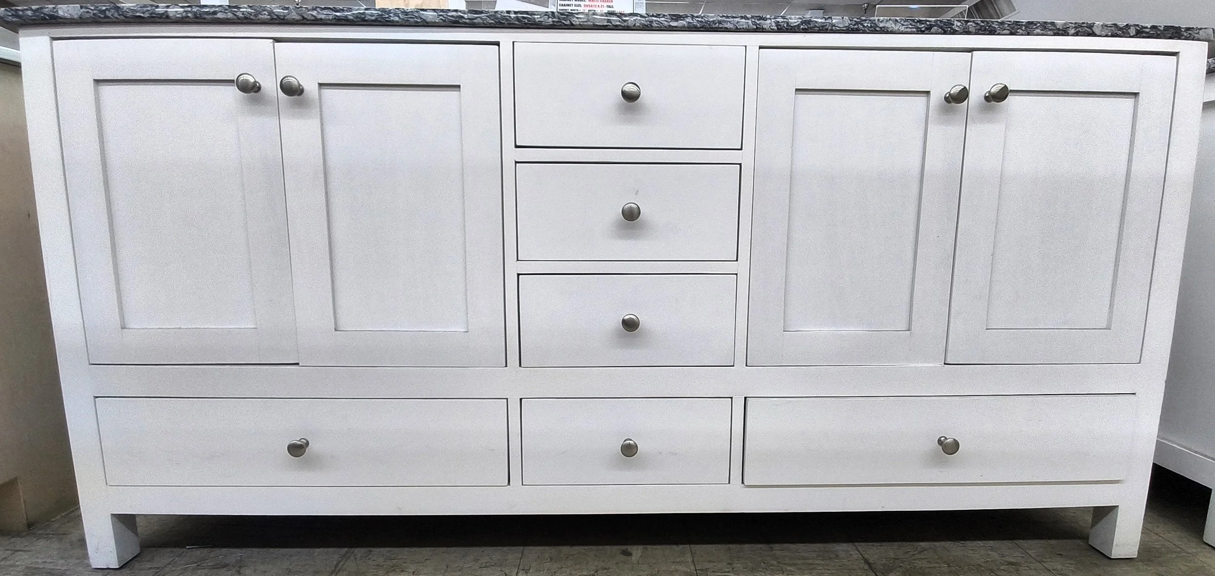 White Shaker DVSB Tall Combo Vanity