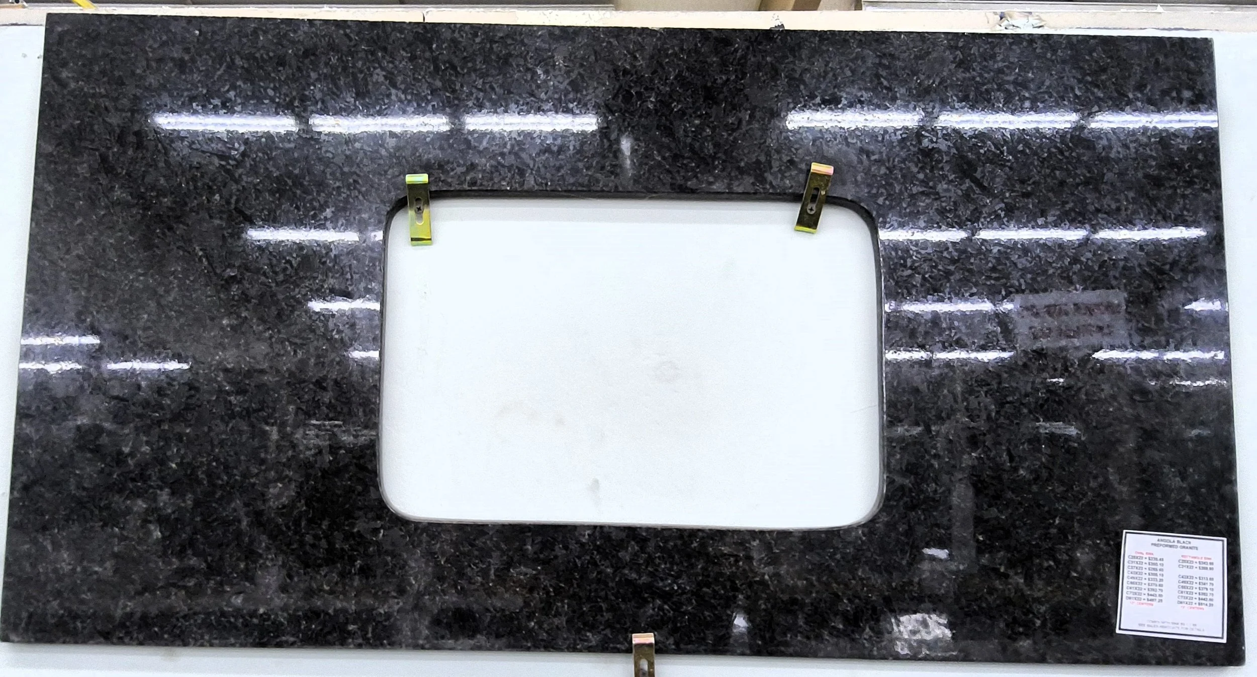 Angola Black Rectangle &amp; Oval Sink