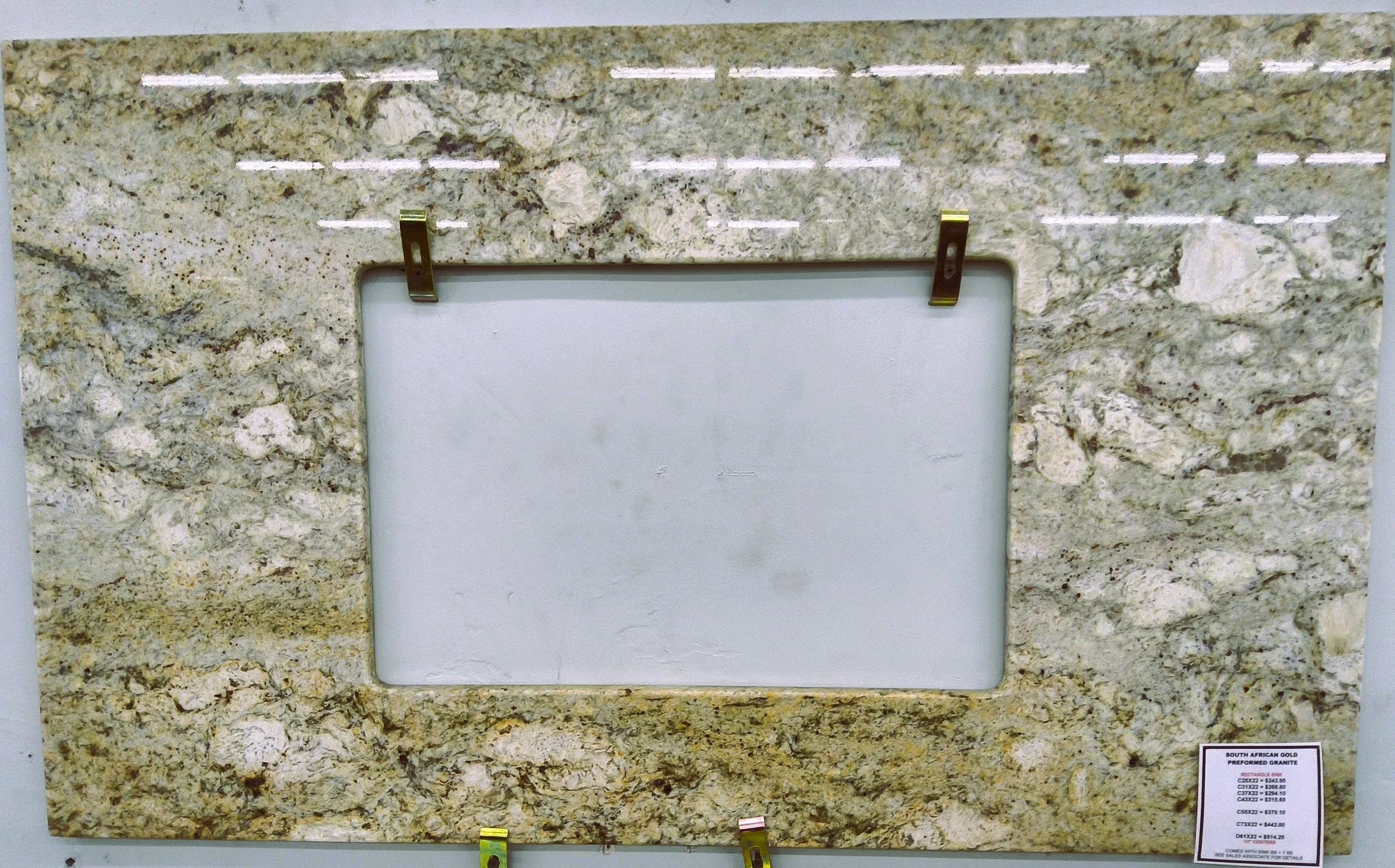 South African Gold Rectangle Sink 