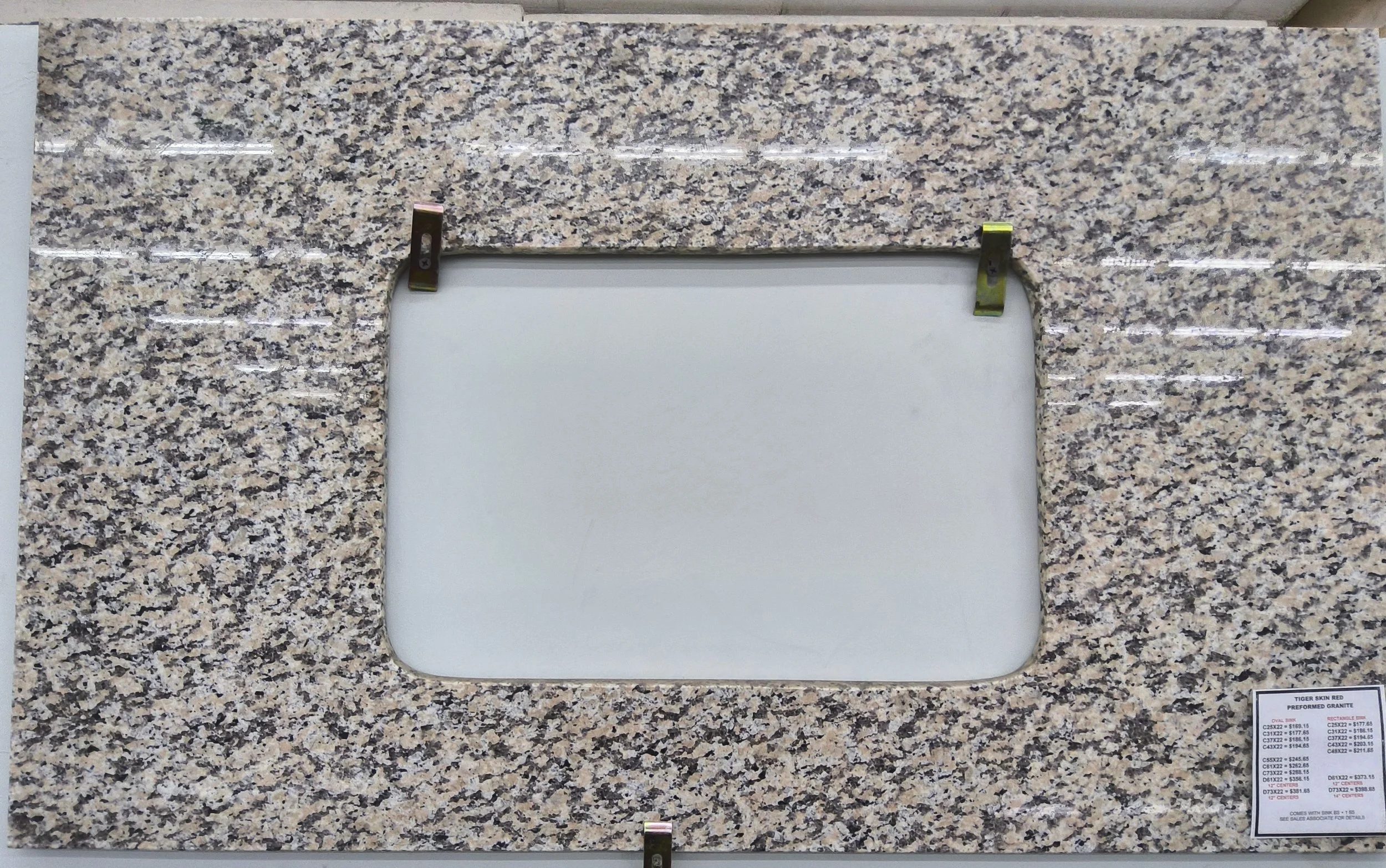 Tiger Skin Red Rectangle &amp; Oval Sink