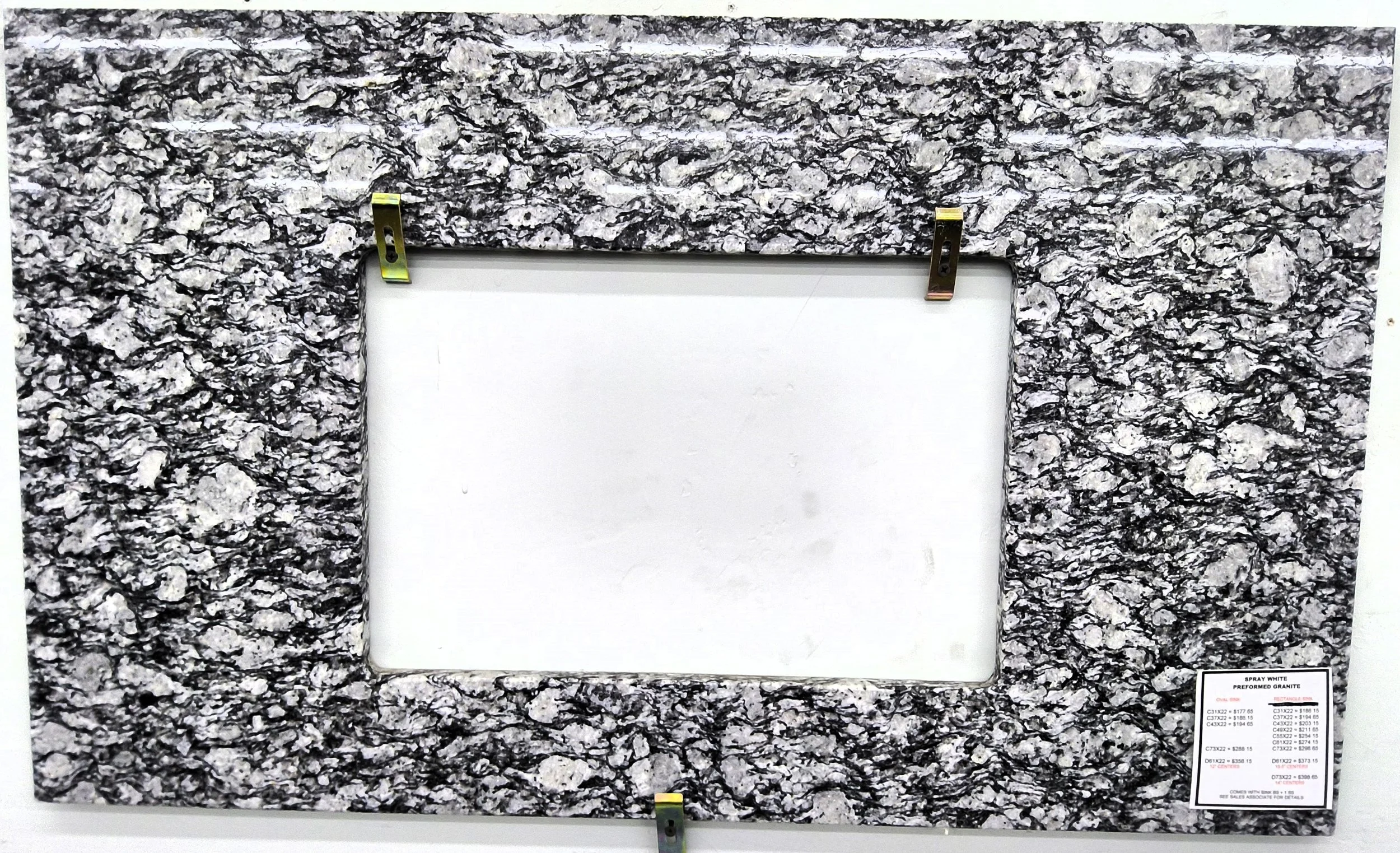 Spray White Rectangle &amp; Oval Sink 