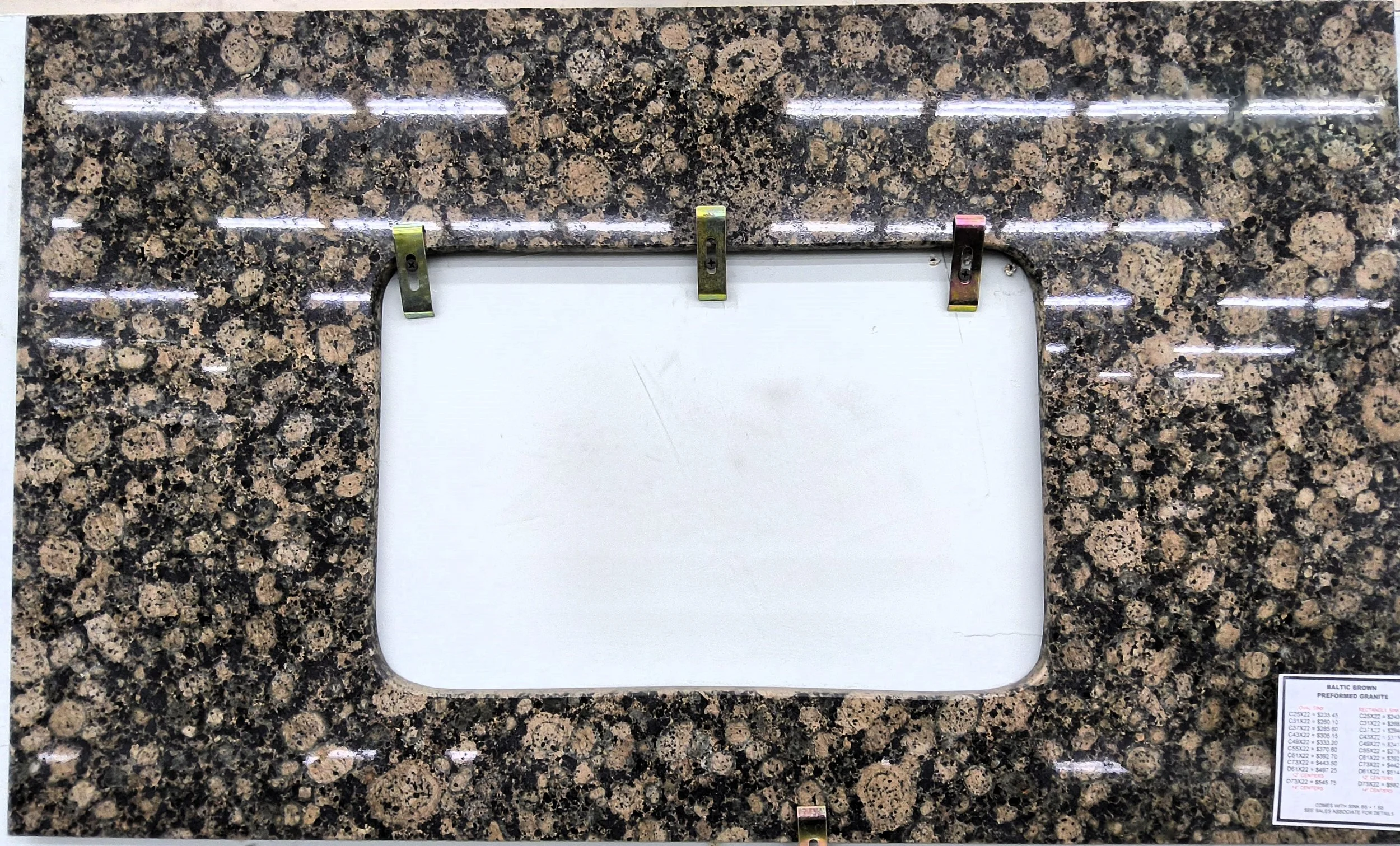 Baltic Brown Rectangle &amp; Oval Sink