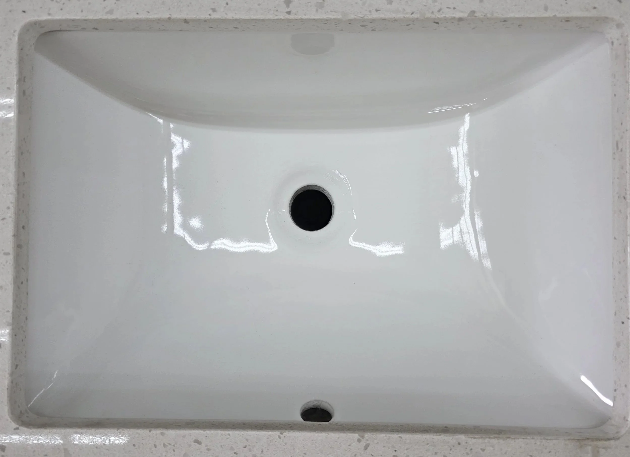 Small Square White Bowl Undermount