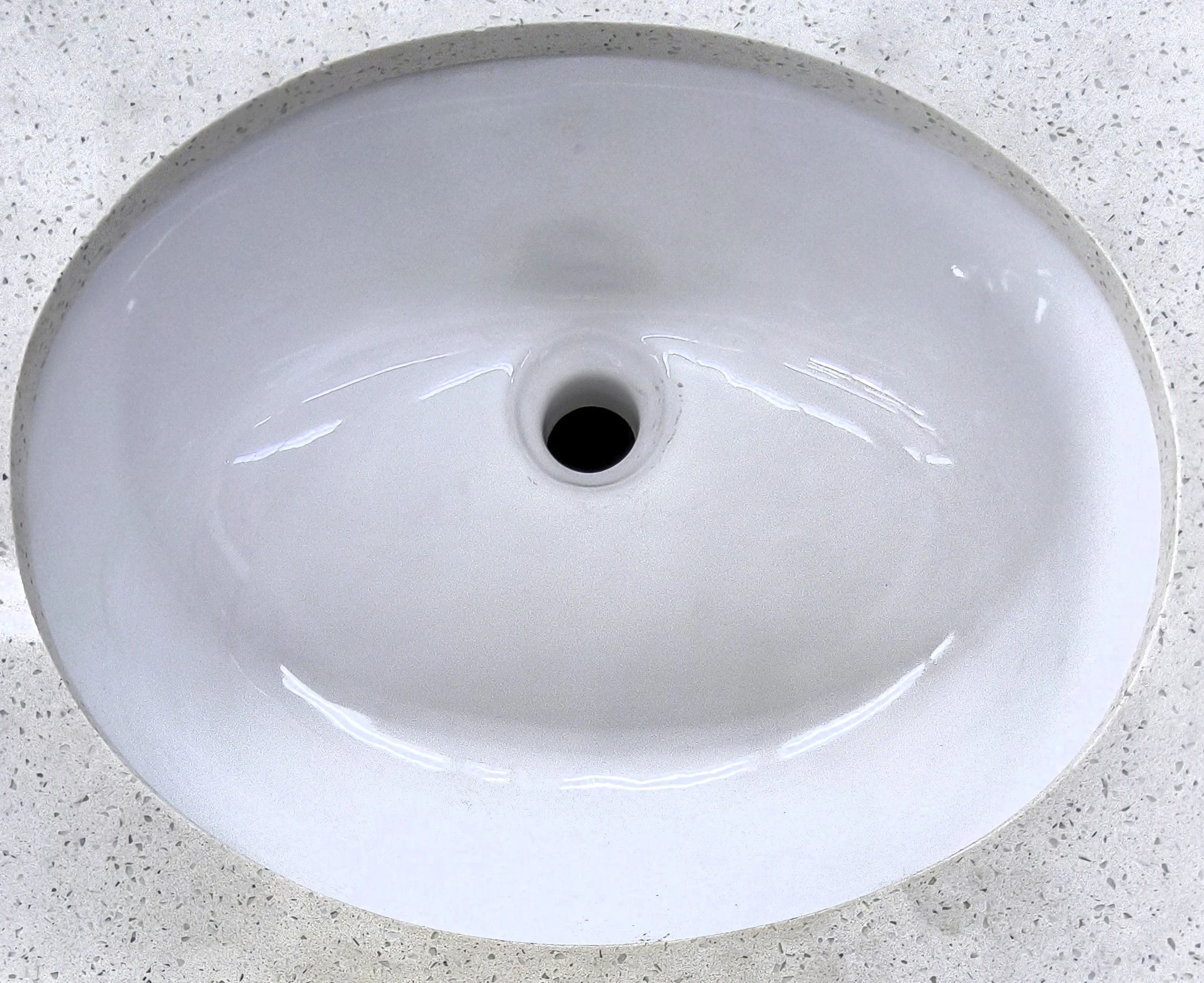 White bowl Vanity Undermount