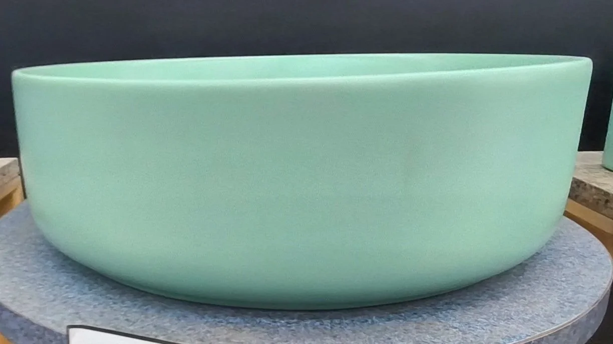 Teal Ceramic Circle Sink