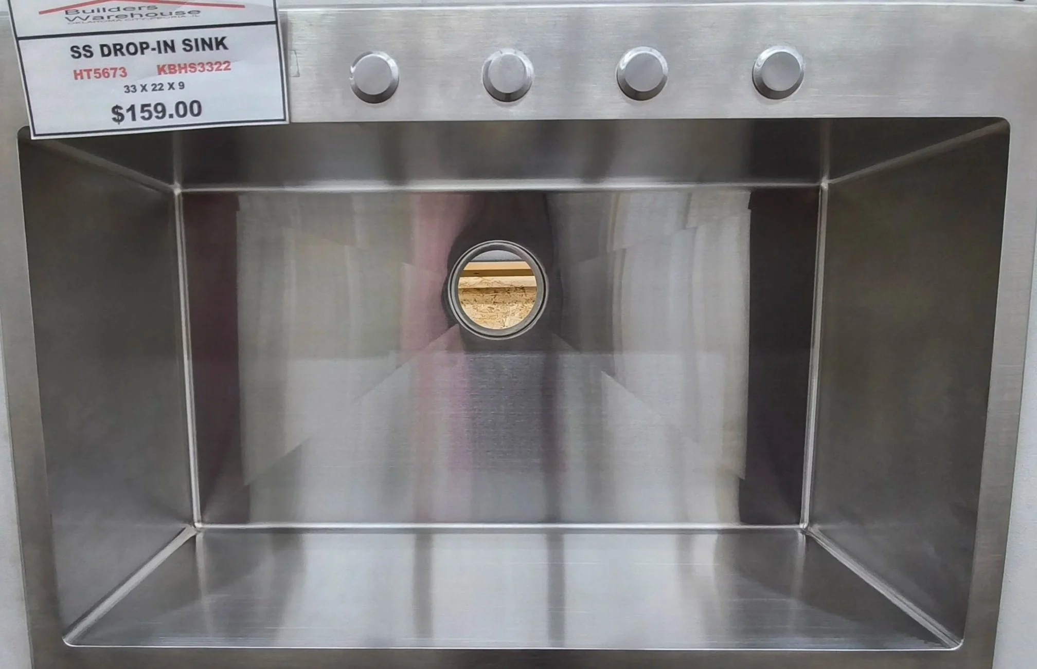 KBHS3322 Stainless Steele Drop-in Sink