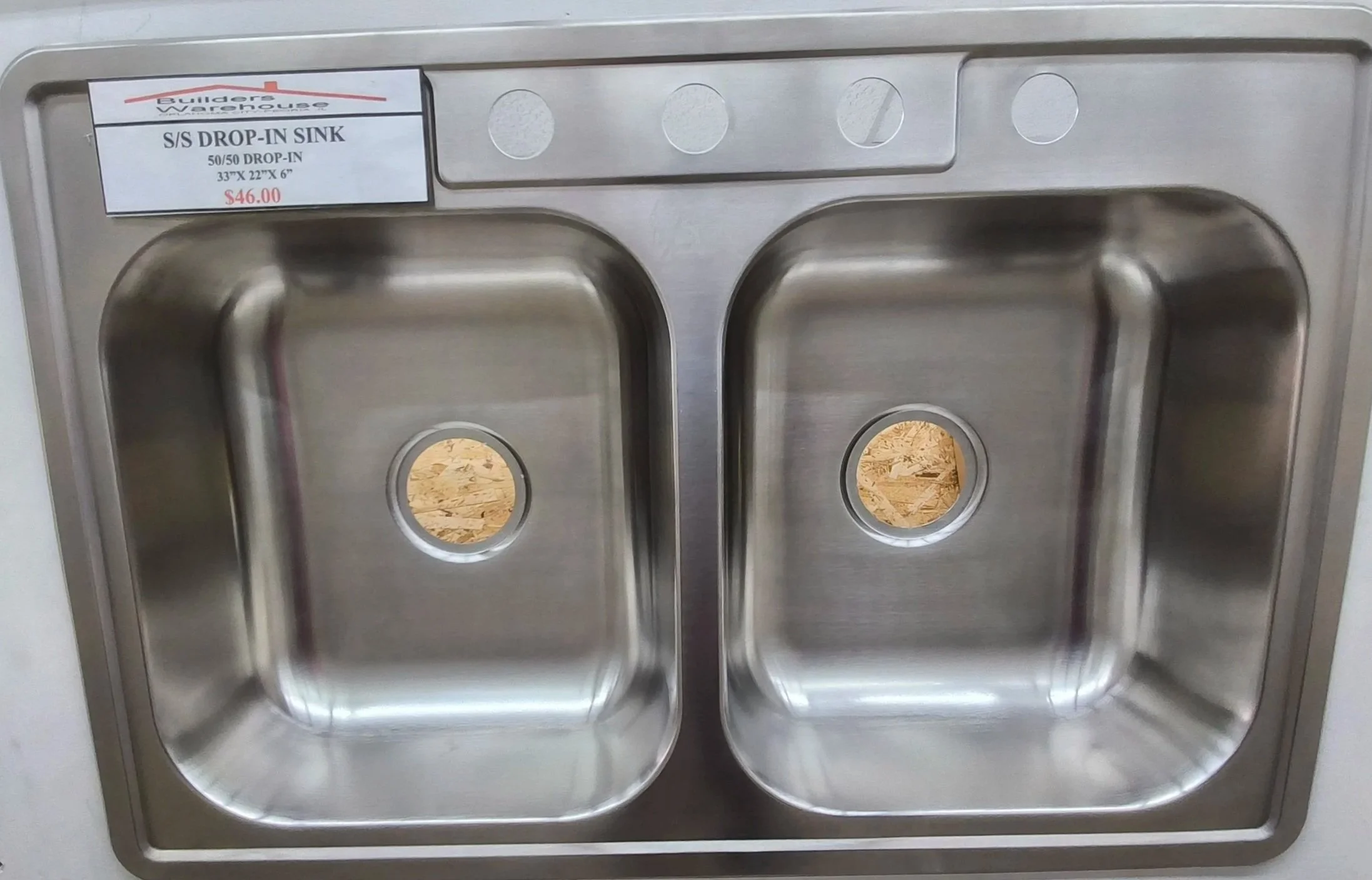 50/50 Dual Stainless Steele Drop-in Sink