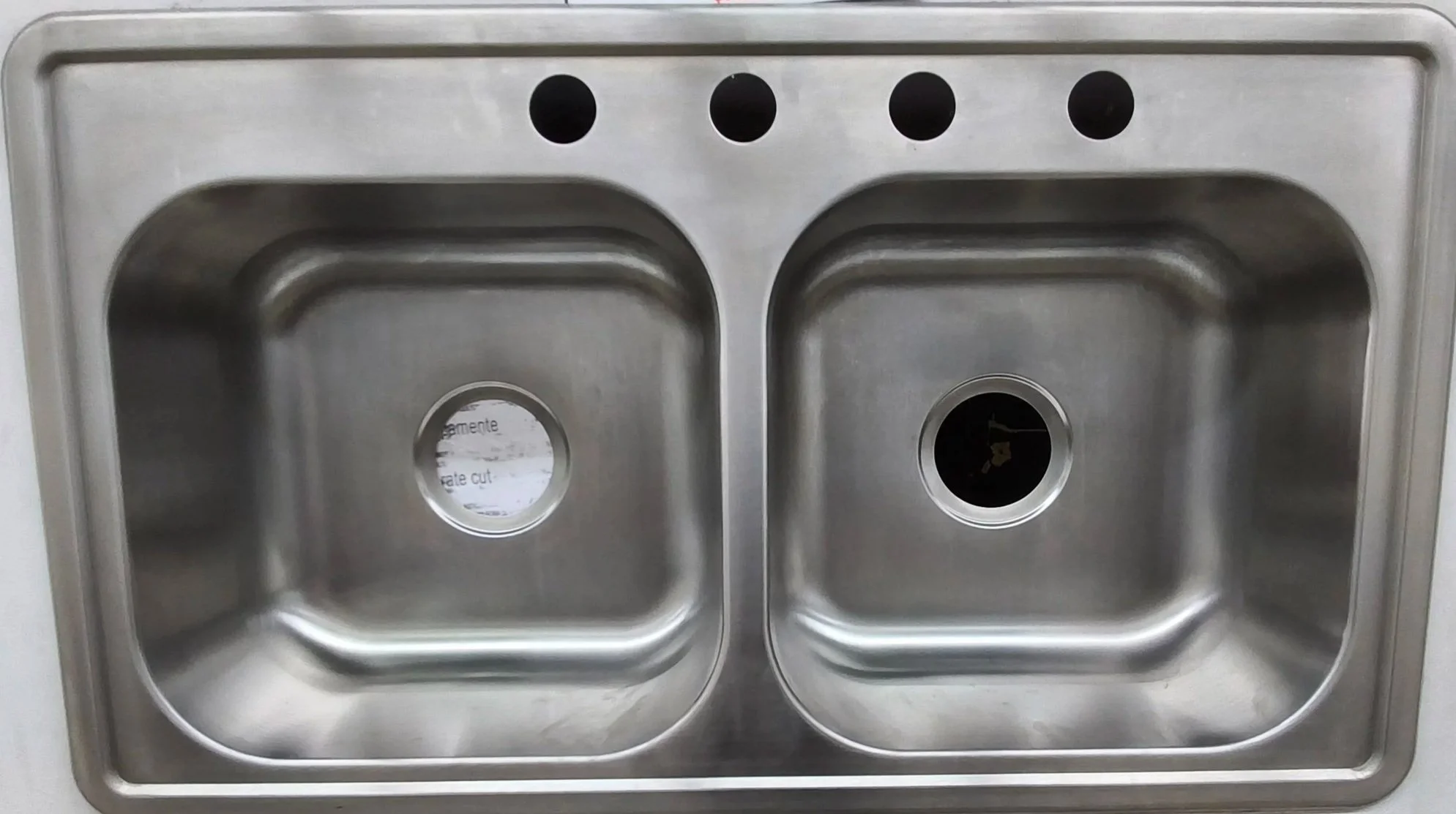 50/50 Mobile Home Sink Stainless Steele Drop-in Sink