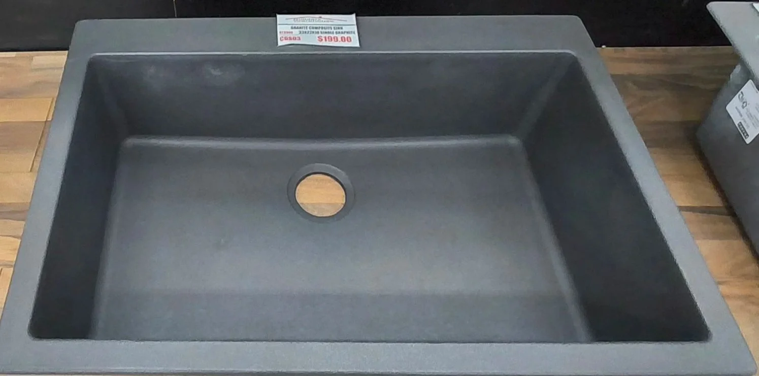 Single Graphite CGS03 Granite Composite Undermount Sink