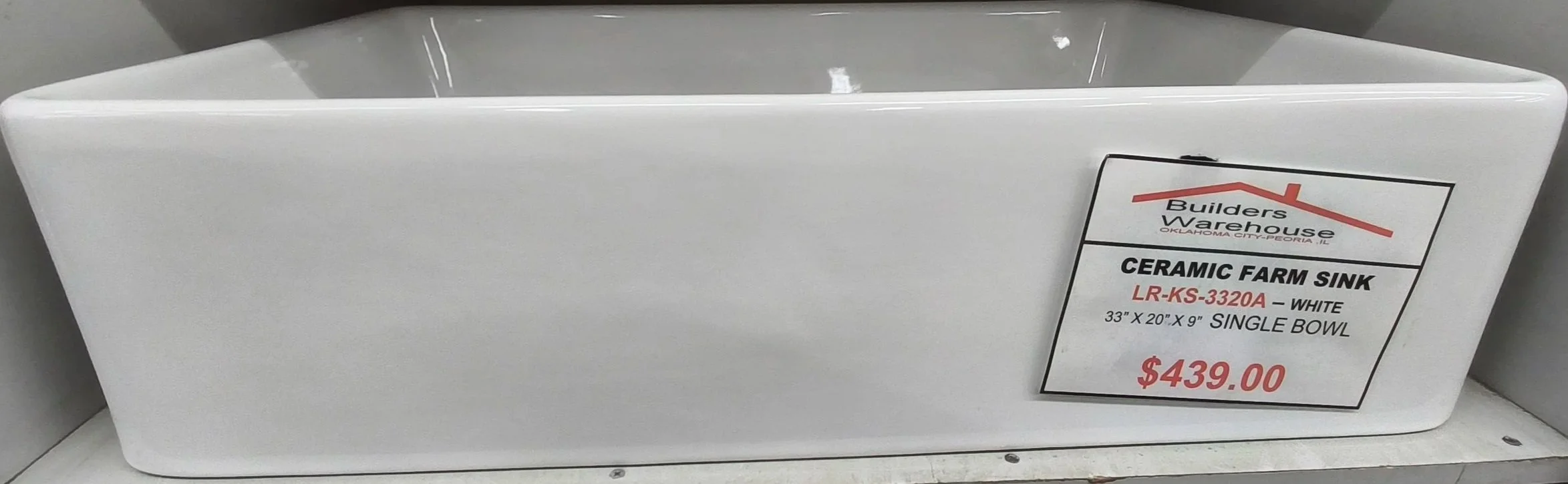 White Single Bowl Ceramic Farm Sink