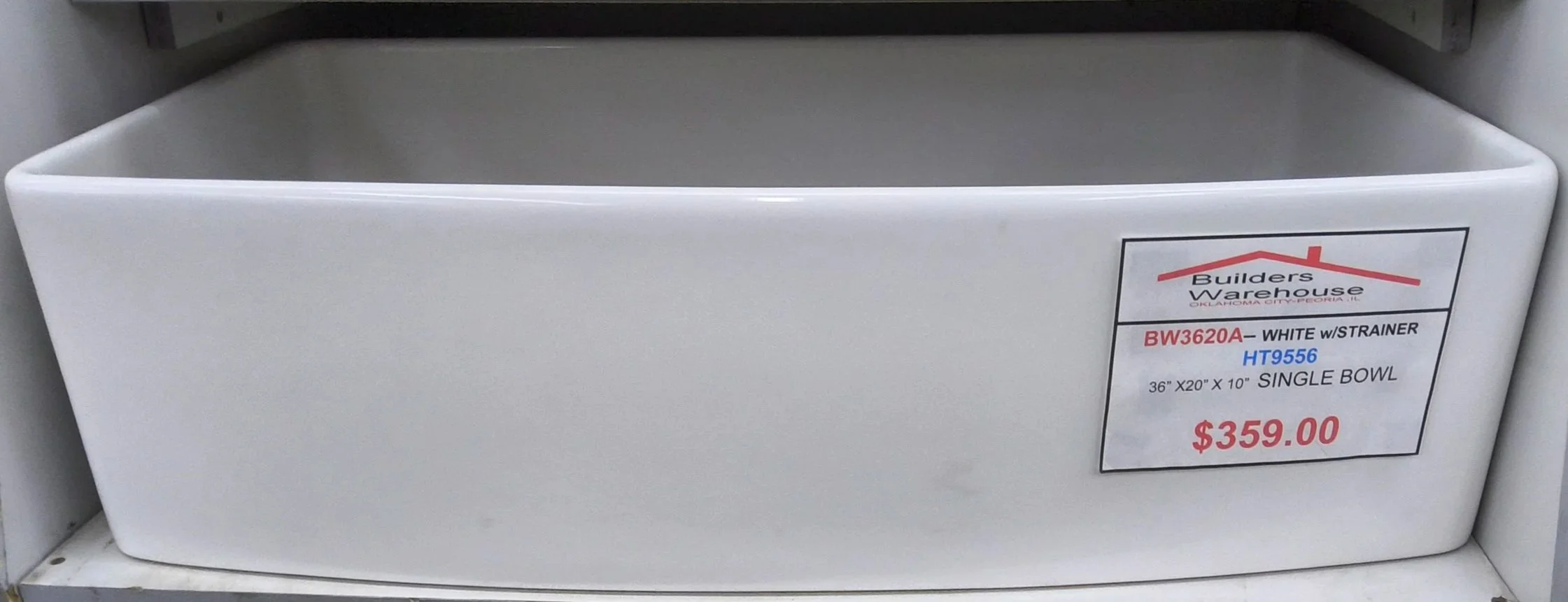 White Single Bowl Fire Clay Farm Sink