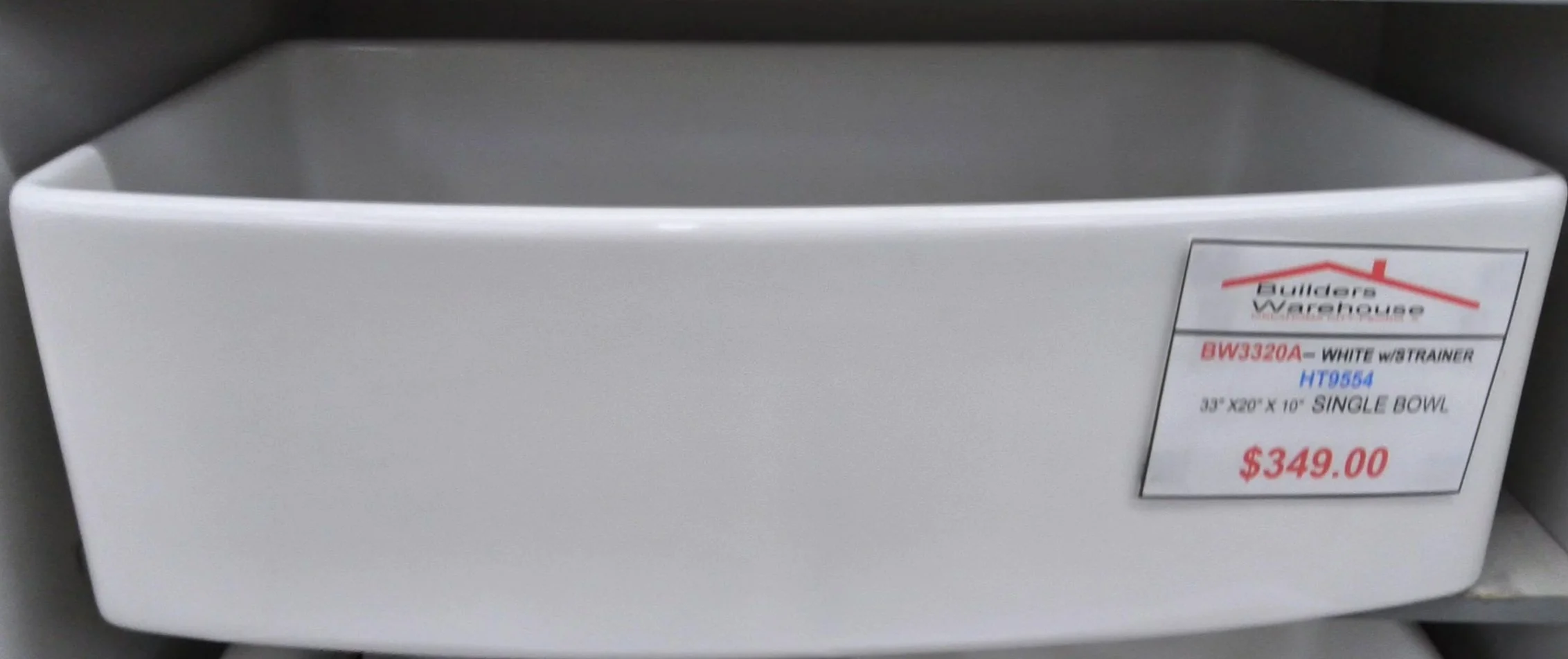 White Single Bowl Fire Clay Farm Sink