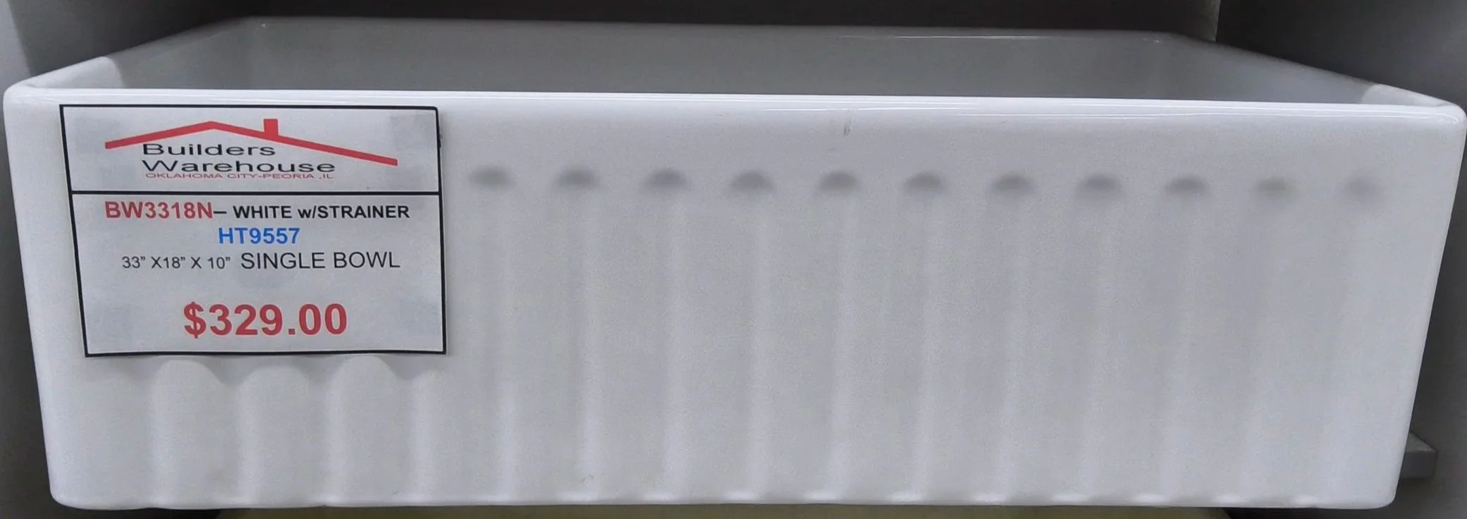 White Single Bowl Fire Clay Farm Sink