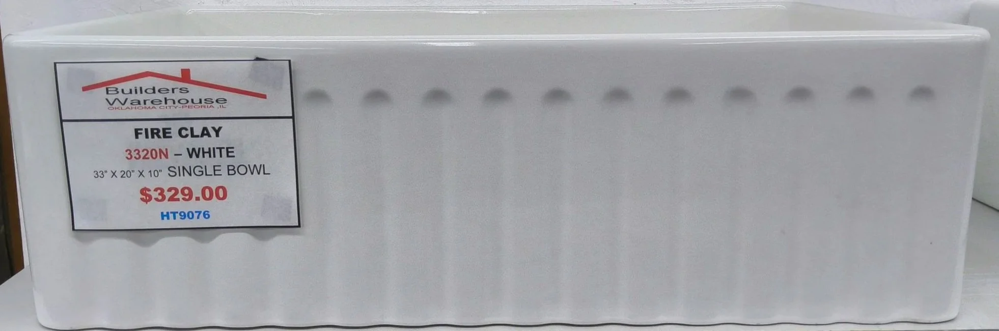 White Single Bowl Fire Clay Farm Sink