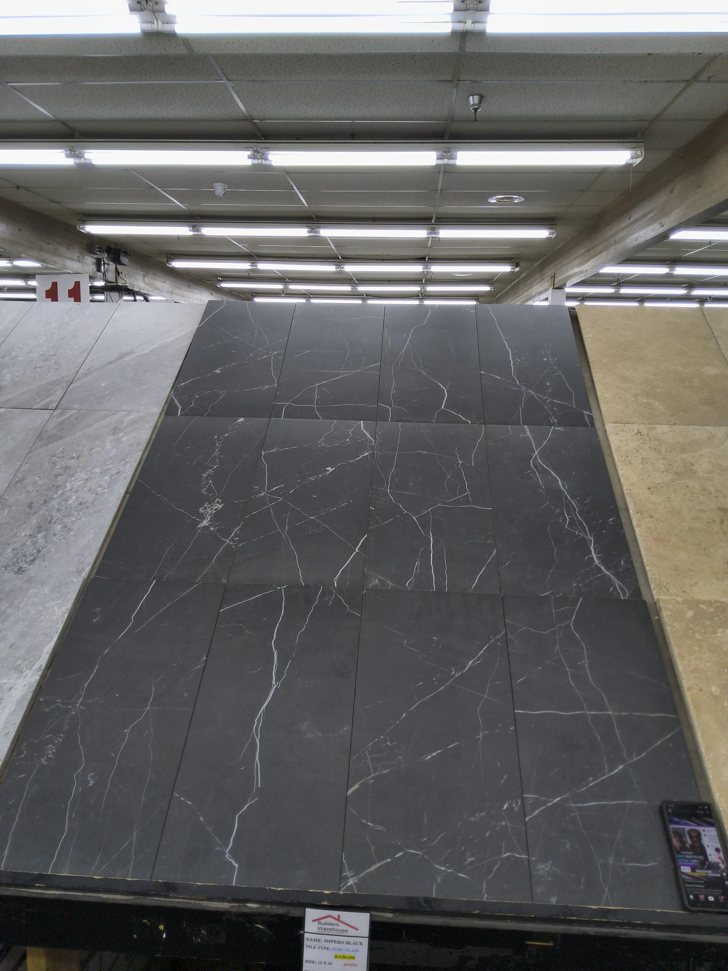 Impero Black Grade-B Porcelain Flooring 