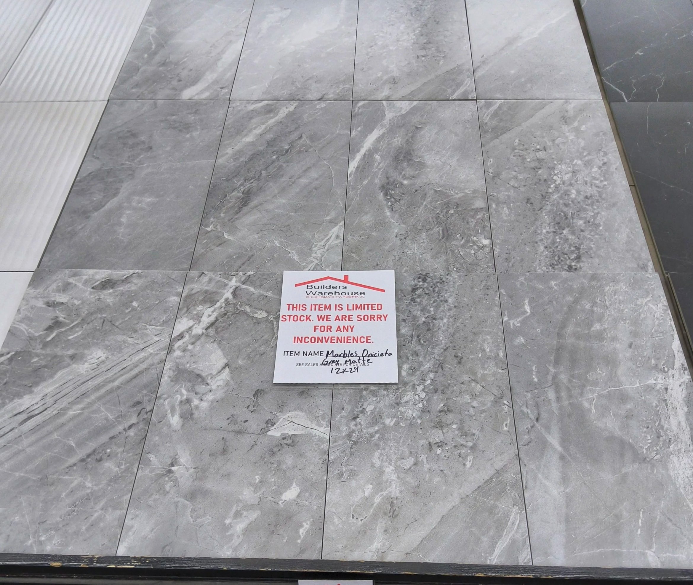 Marbles Oniciata Grey Matte Grade-B Porcelain Flooring