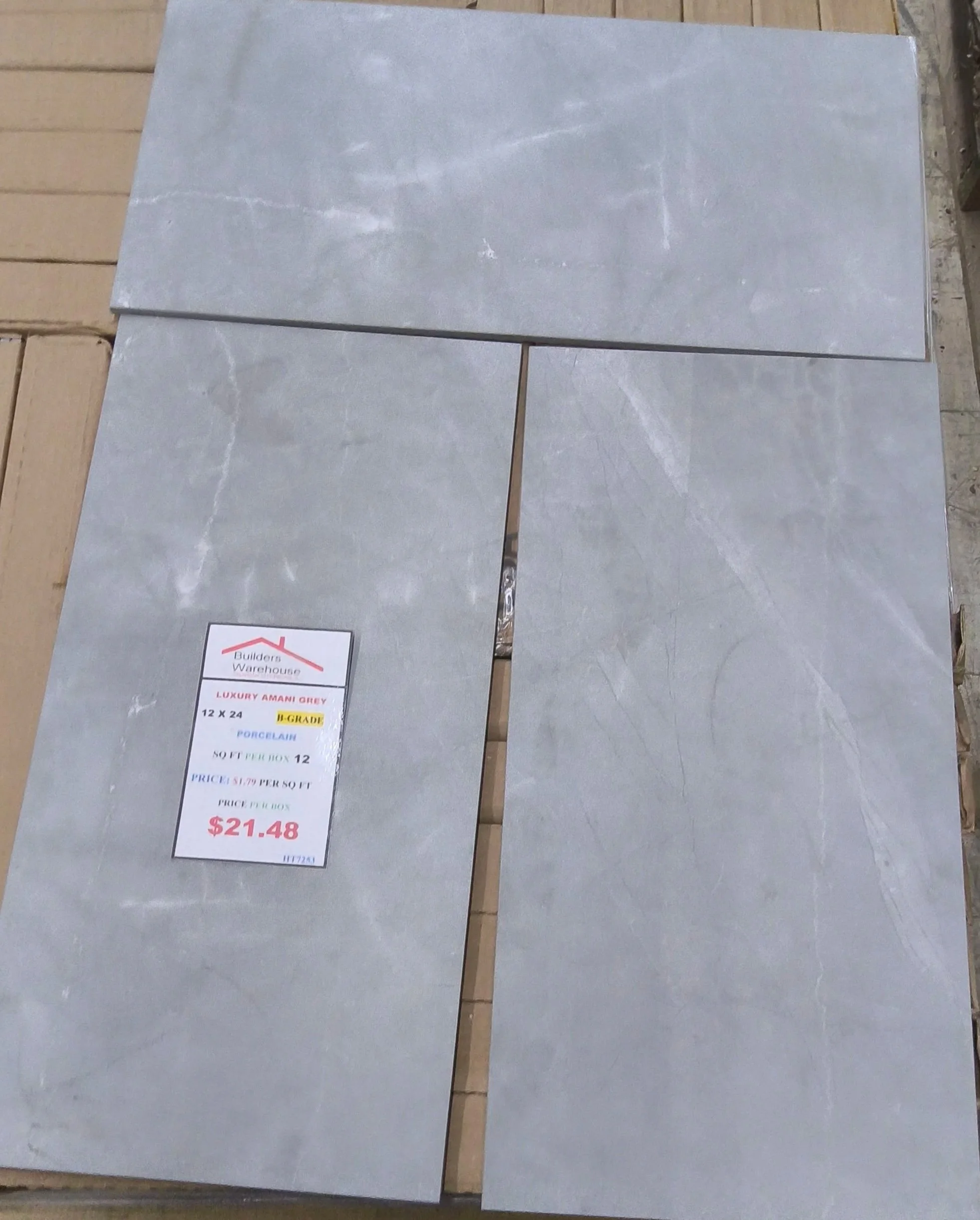 Luxury Amani Grey Grade-B Porcelain Flooring