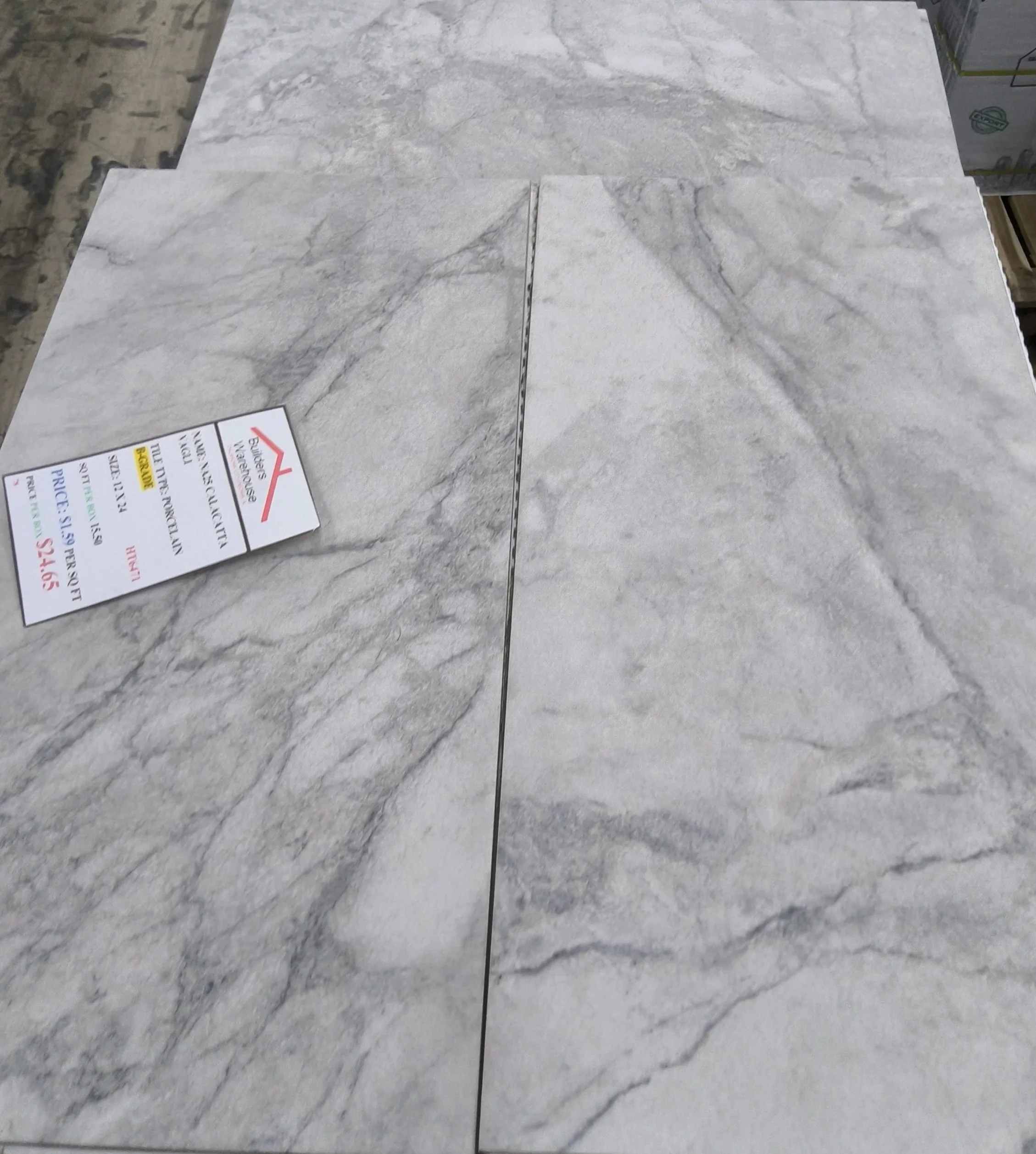 NA25 Calacatta Vagli Grade-B Porcelain Flooring
