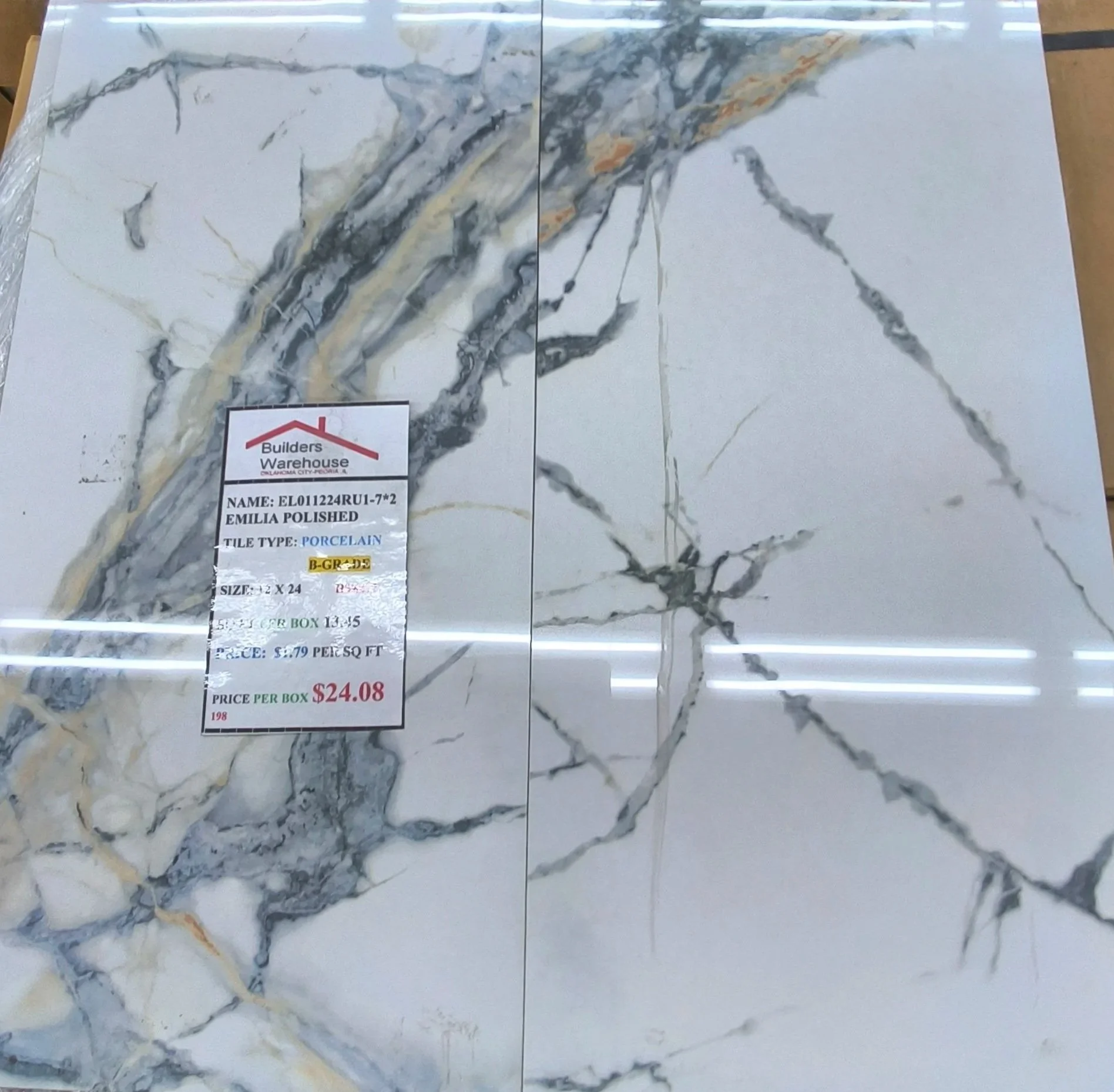 EL011224RU1-7*2 Emilia Polished Grade-B Porcelain Flooring