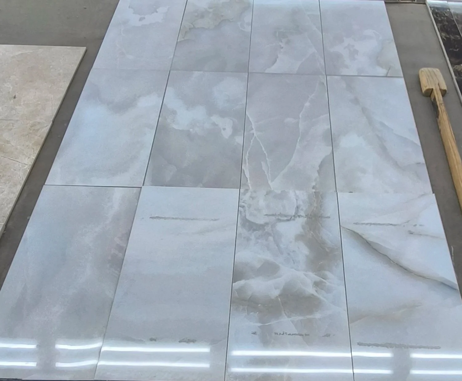 Onyx White Polish Grade-B Porcelain Flooring