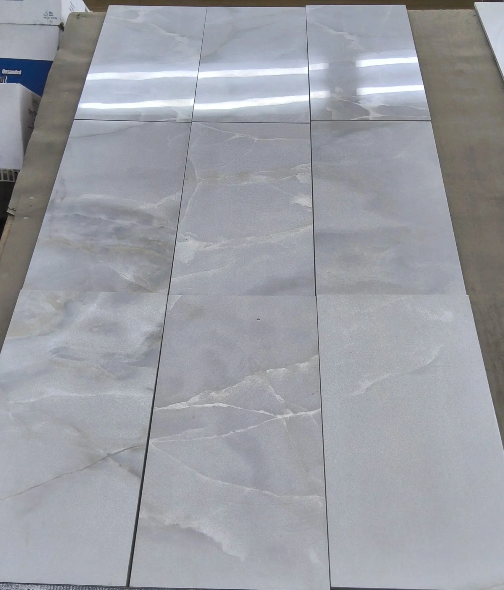 Onyx Light Grey Polish Grade-B Porcelain Flooring