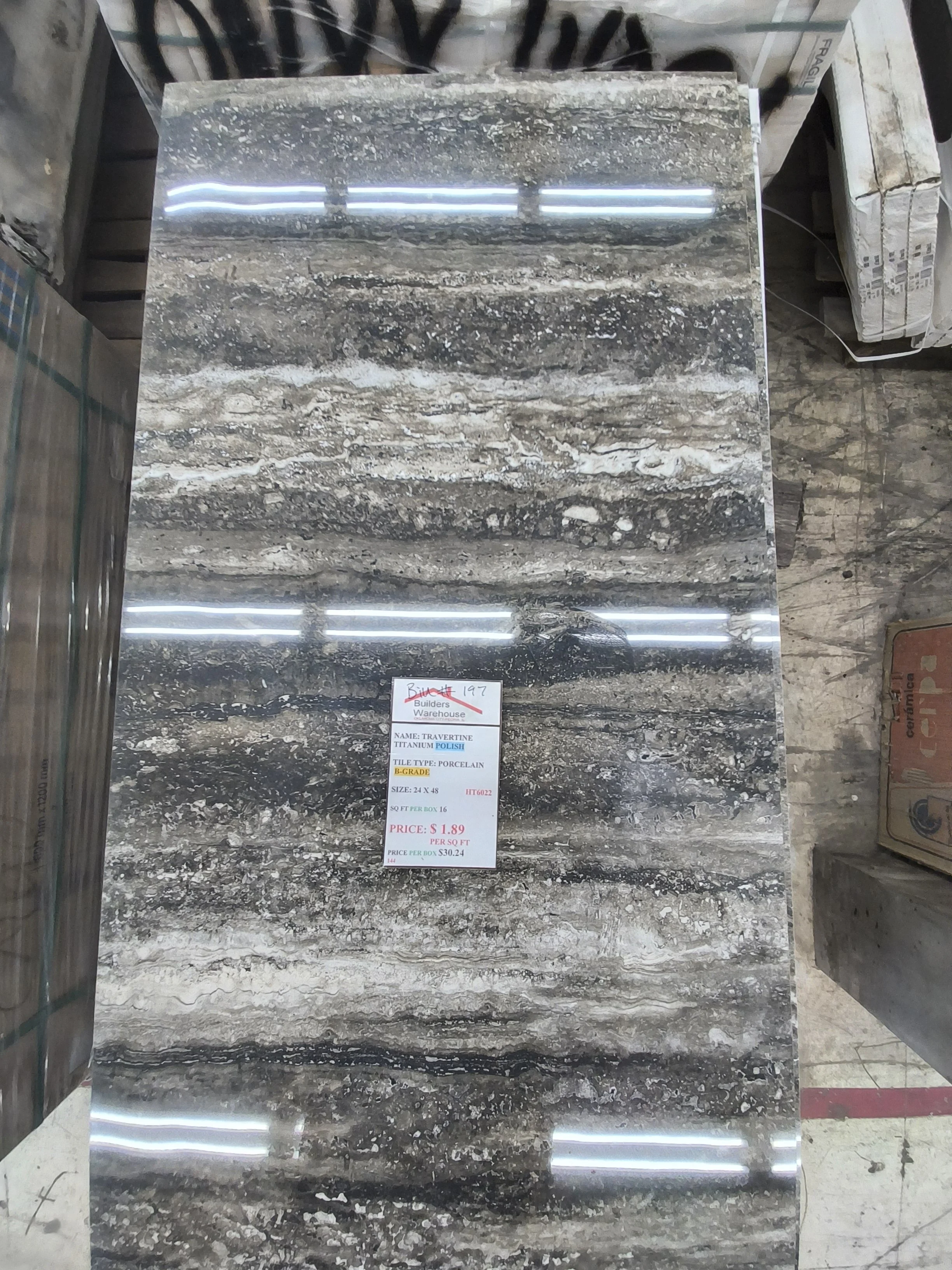 Travertine Titanium Grade-B Porcelain Flooring
