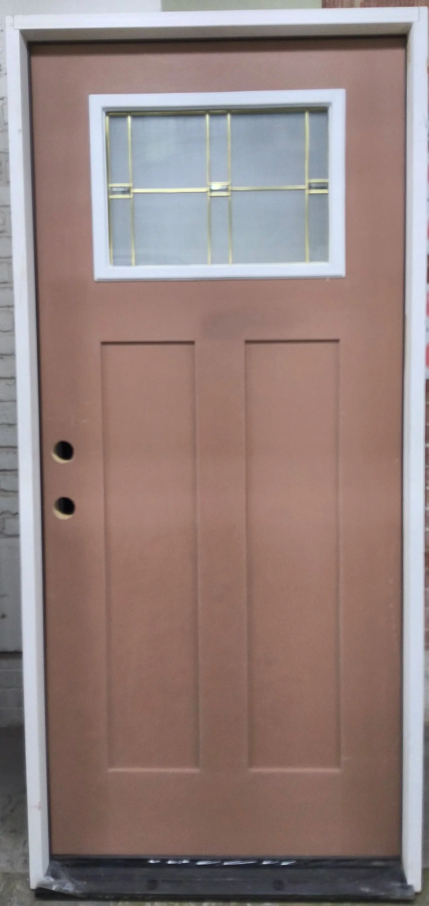 Exterior Fiberglass Door W/Choice Color &amp; Grid