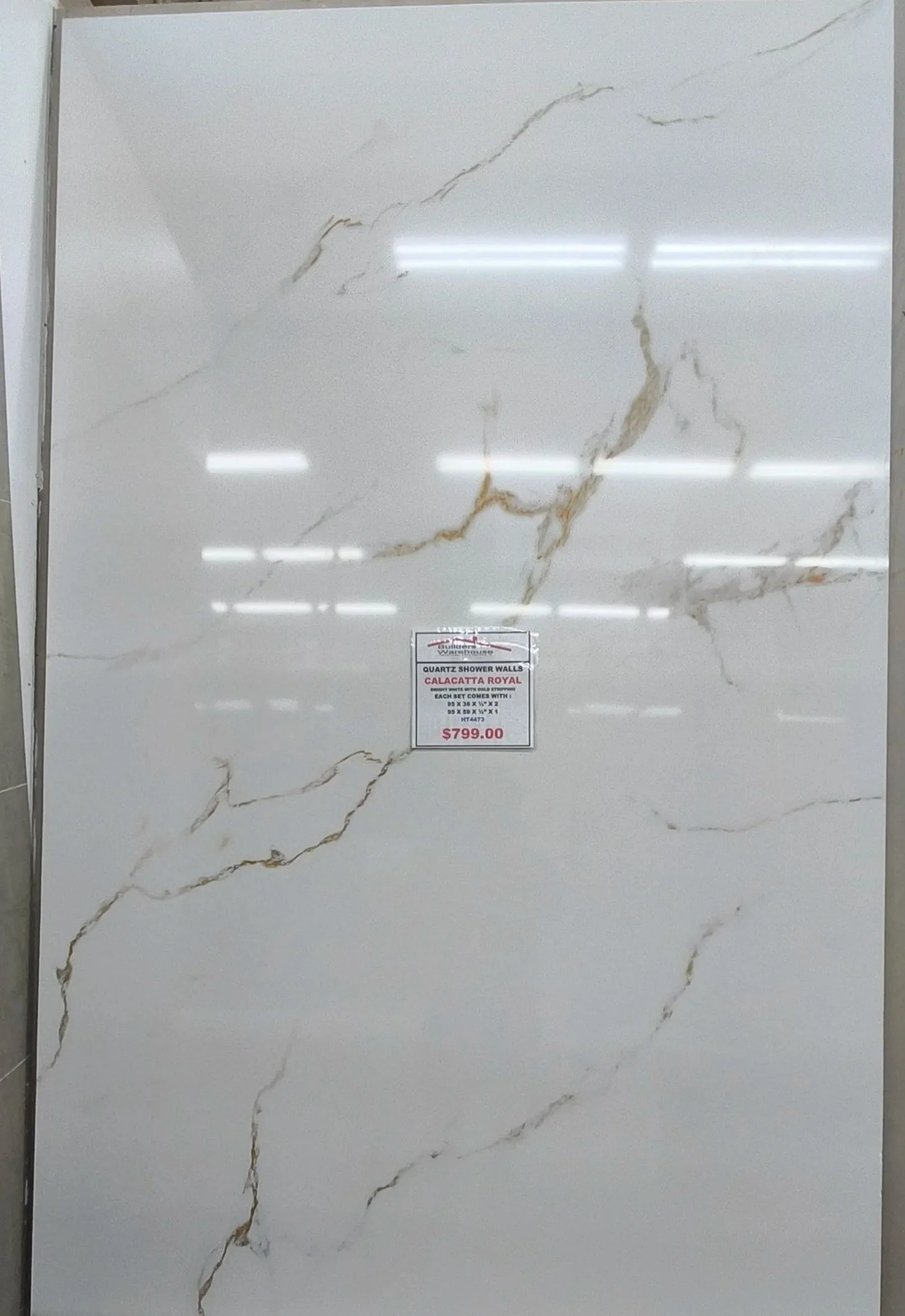 Calacatta Royal Quartz Shower-Wall