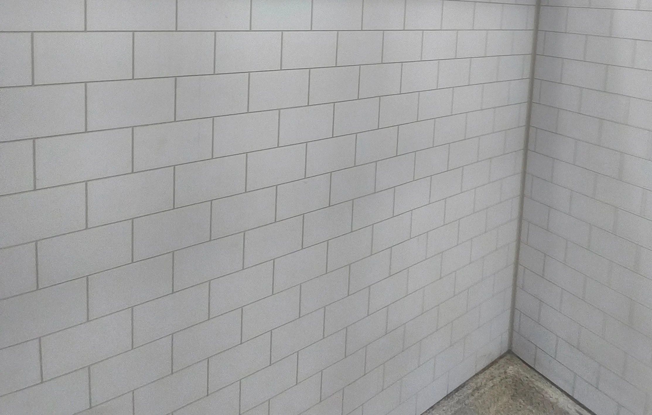 White Subway Tile 60 Shower Wall