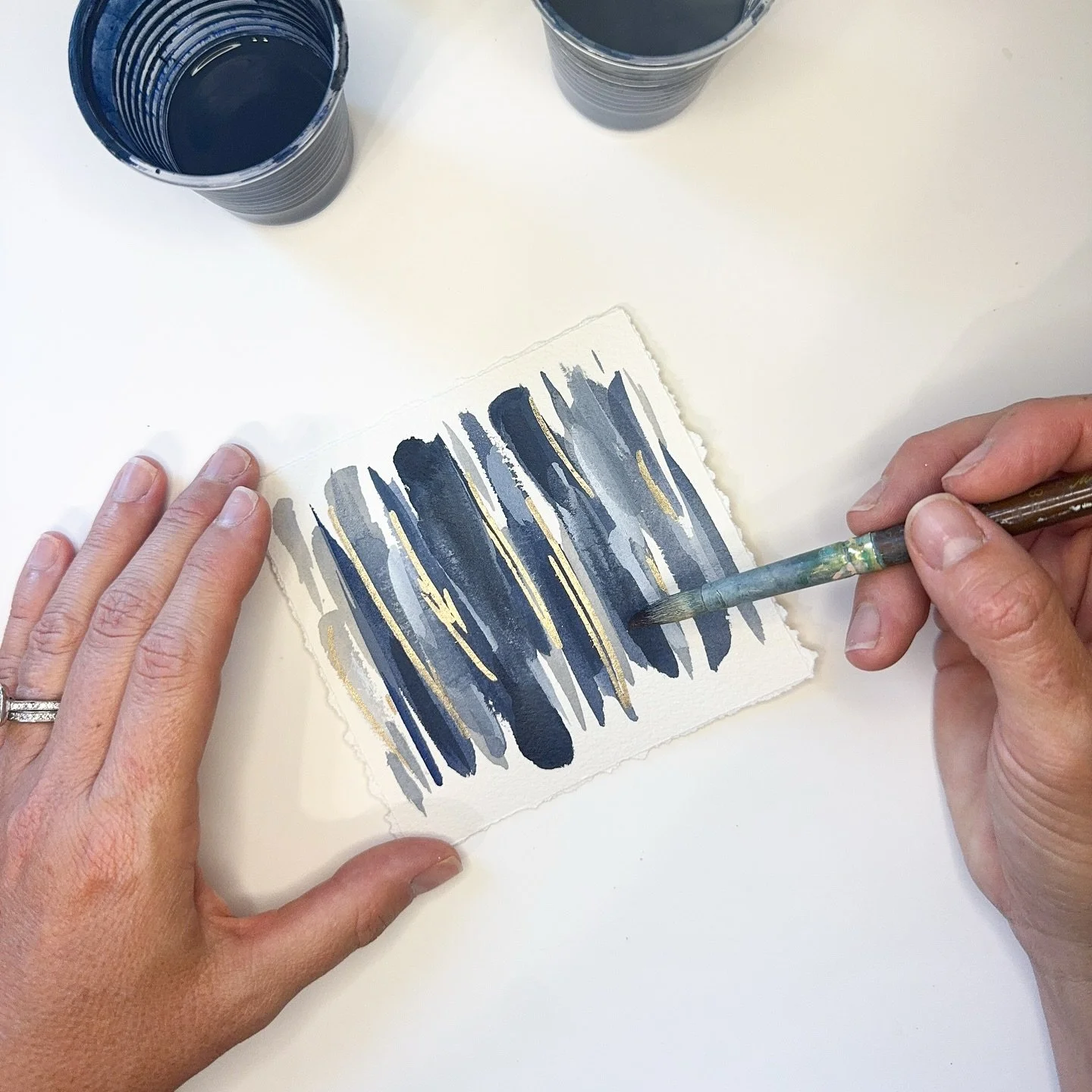 Tuesday paint sessions 🤍 #alltheblues 
.
.
.
.
.
.
.
#newworkcomingsoon #smallart #smallartwork #homeart #navyart #navydesign #navylove #blueartwork #interiordesign #artforthehome #homeiswheretheartis #interiorart #interiorartwork #bluedesign #bluea