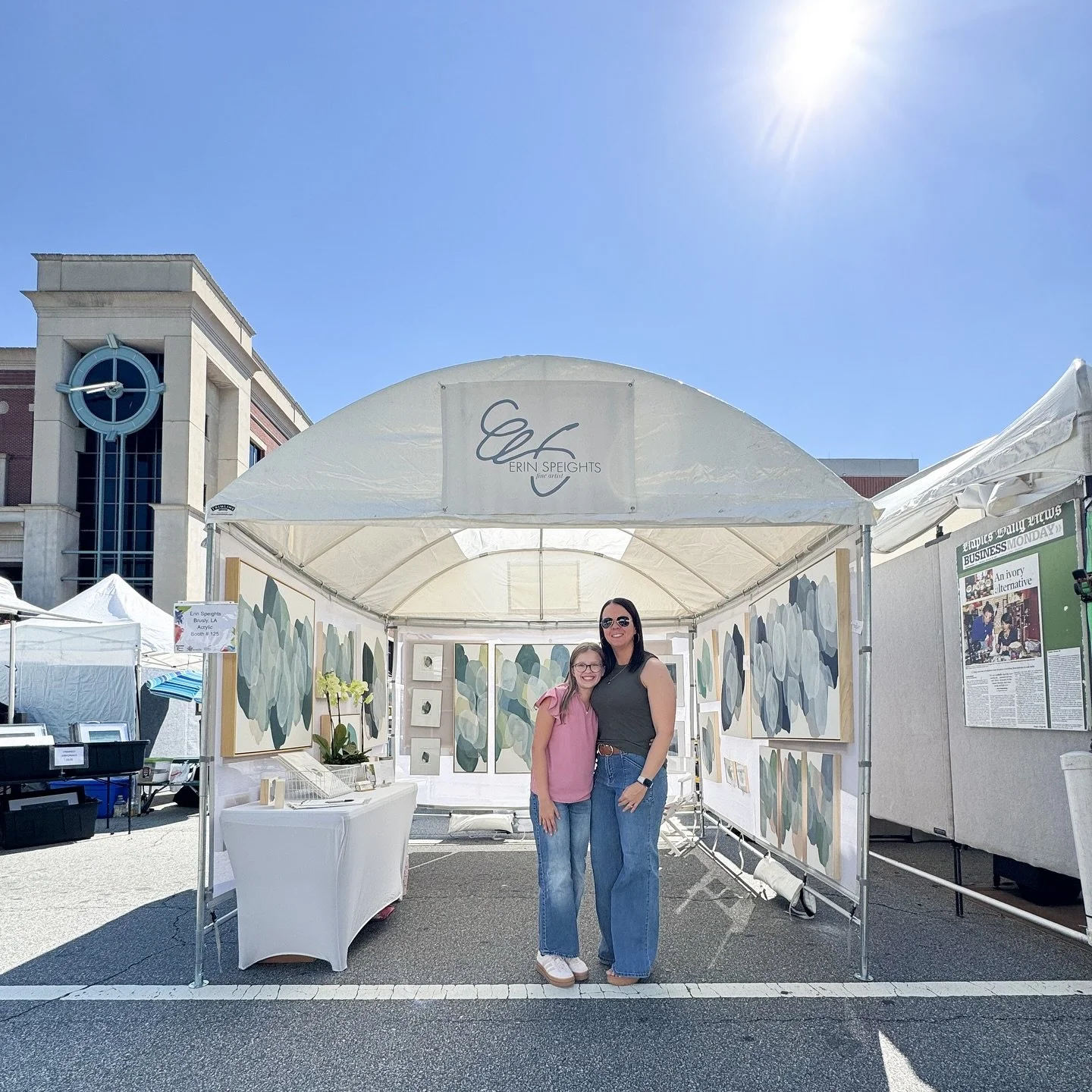 This years Art In The Park is extra special one with my mini me by my side. 🤍 

Come see us today till 5 at Glover Park in Marietta, GA, Booth 125!
And open tomorrow and Sunday, 10-5pm!

#mariettageorgia #artfestivals #artingeorgia #georgiaart