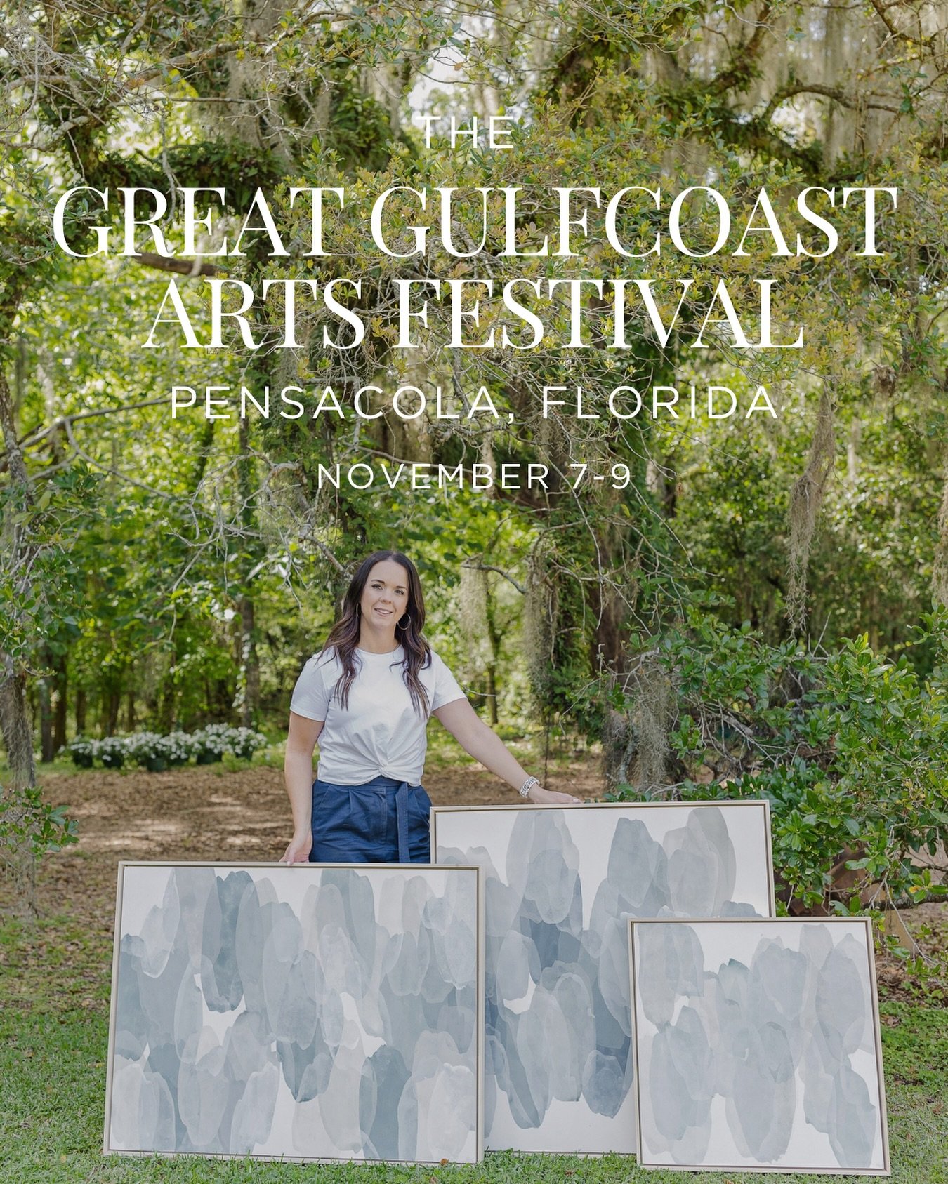Can&rsquo;t wait to see you all in PENSACOLA, FLORIDA this weekend! 🤍 This Friday through Sunday I will be attending my very first Great Gulfcoast Arts Festival and I cannot WAIT! 

This festival is among the best-regarded, most popular arts festiva