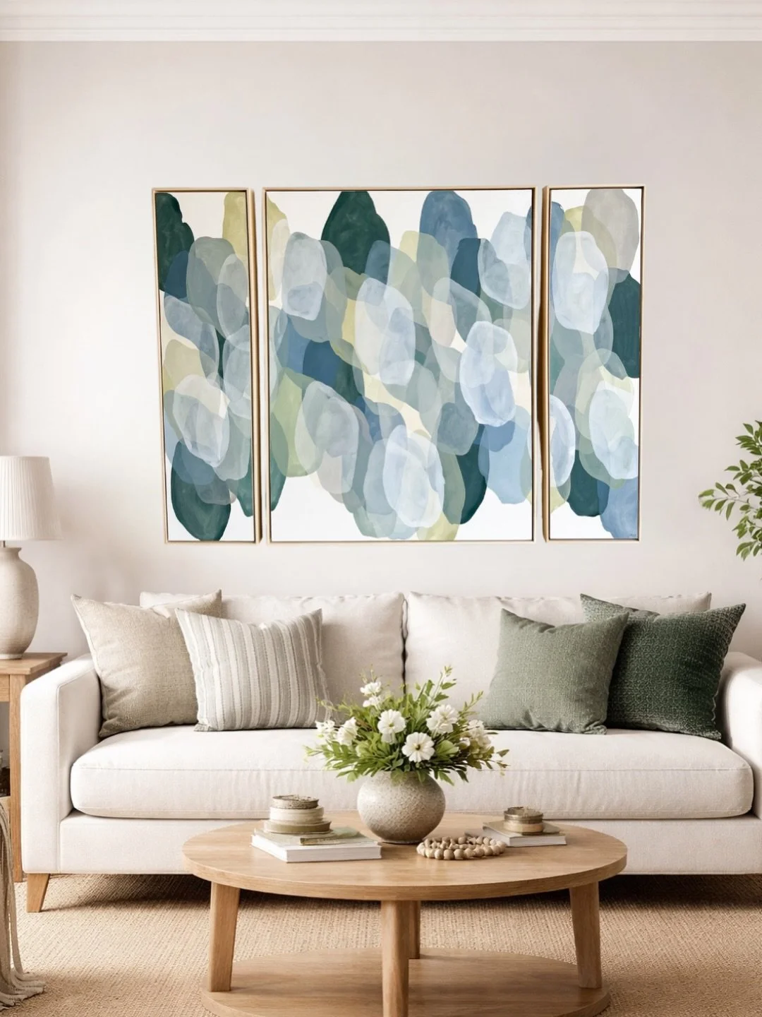 Do you love green as much as I do? If so, this piece is for you. From the lime greens to the emerald greens. All working together to create the perfect color combo. 💚

These extra large triptychs are one of my most preferred size as it&rsquo;s perfe