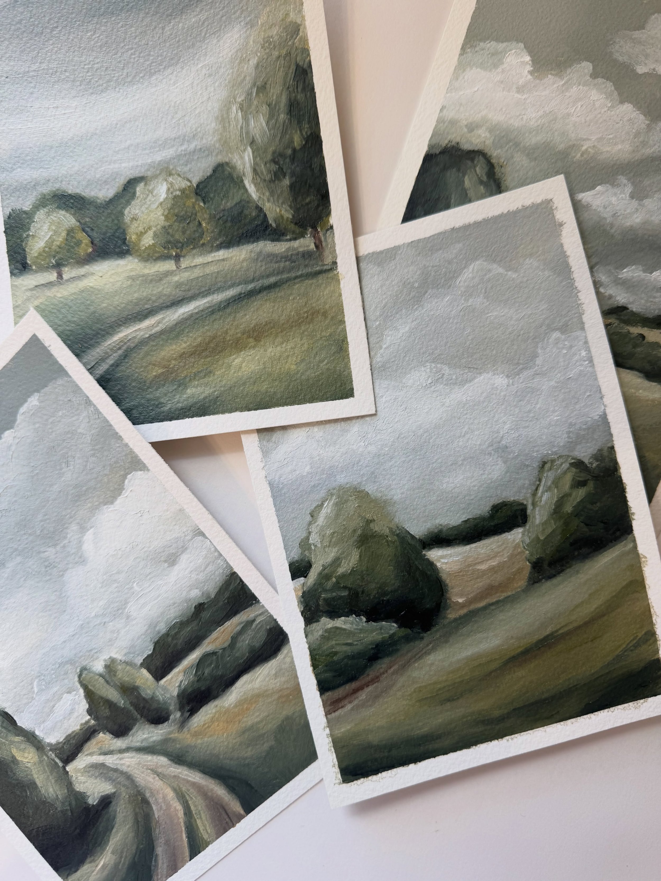 From hummingbirds to landscapes. 🤍 

There are already so many ideas brewing&mdash;from these little pieces to larger works, and maybe even a few framed pieces along the way. If you have any requests on sizing or framing let me know in the comments!