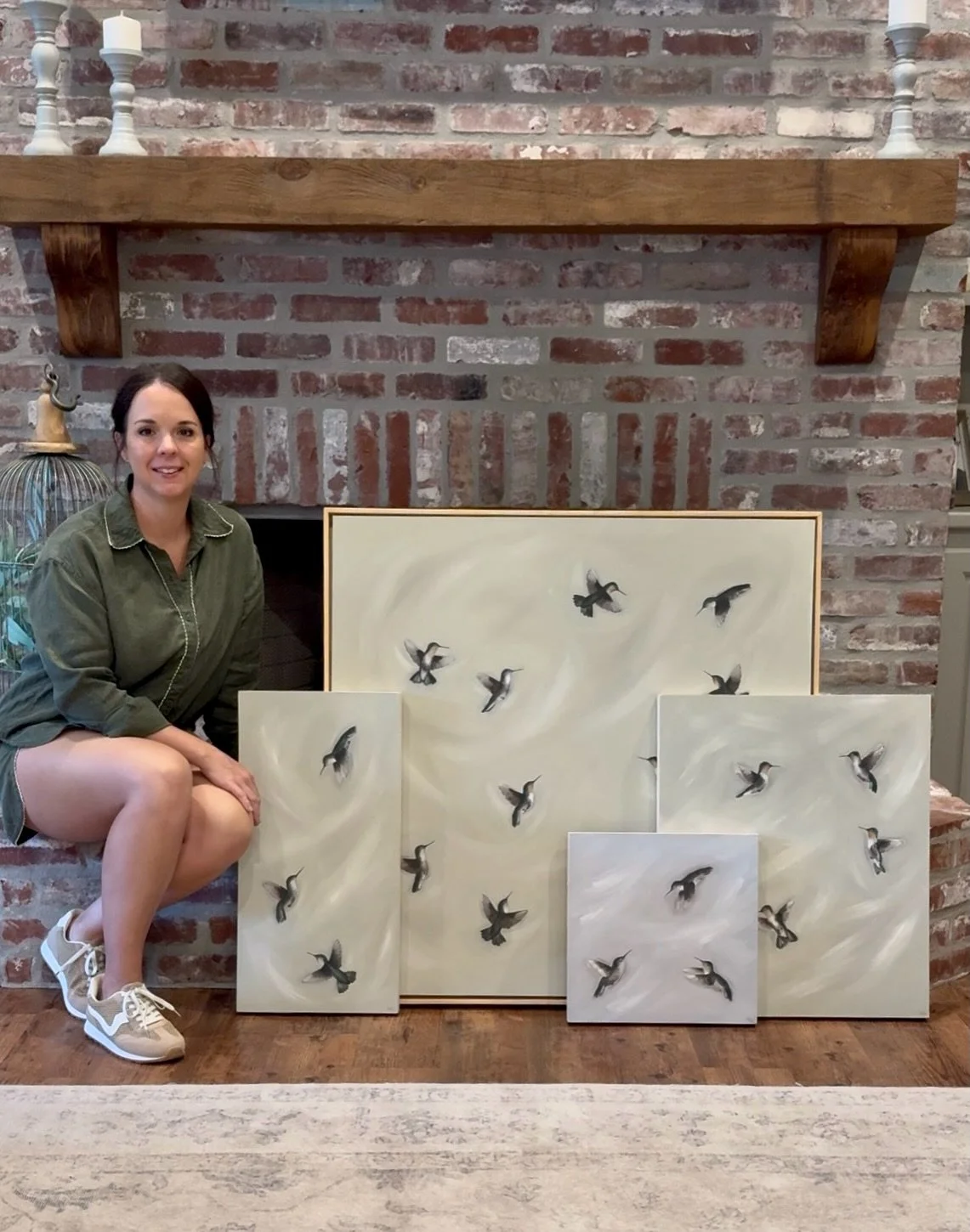 There are just 3 pieces remaining in The In Flight Collection! 🤍

These pieces make the perfect little statement to any room bringing a sense of movement, softness and stillness to any space. 

Each painted in oil on watercolor paper, mounted to a c