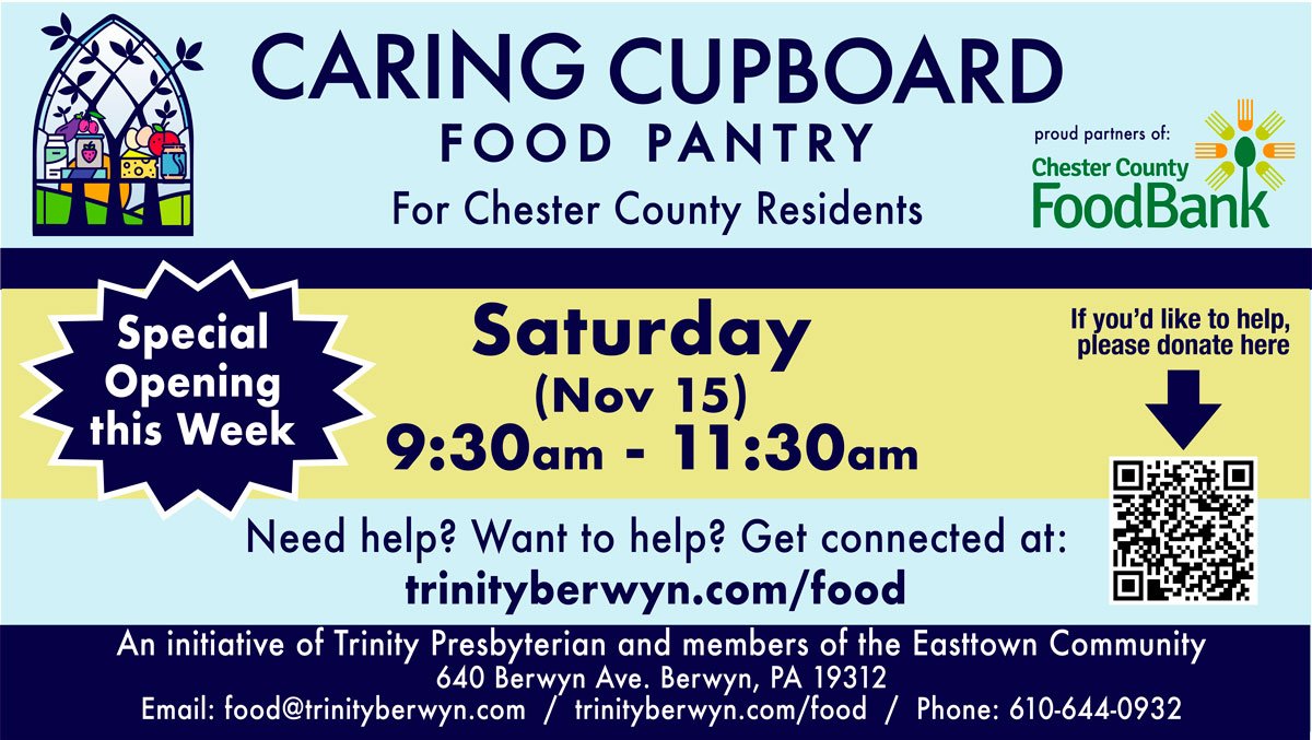 Caring Cupboard Food Pantry - Additional hours