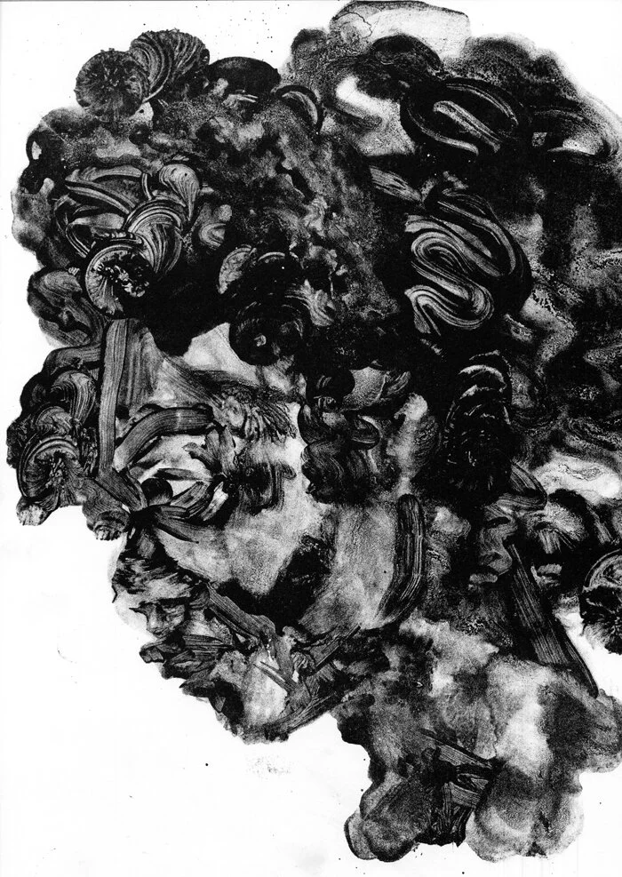 "Self-Portrait of A Black Woman", lithograph, 19" x 14"