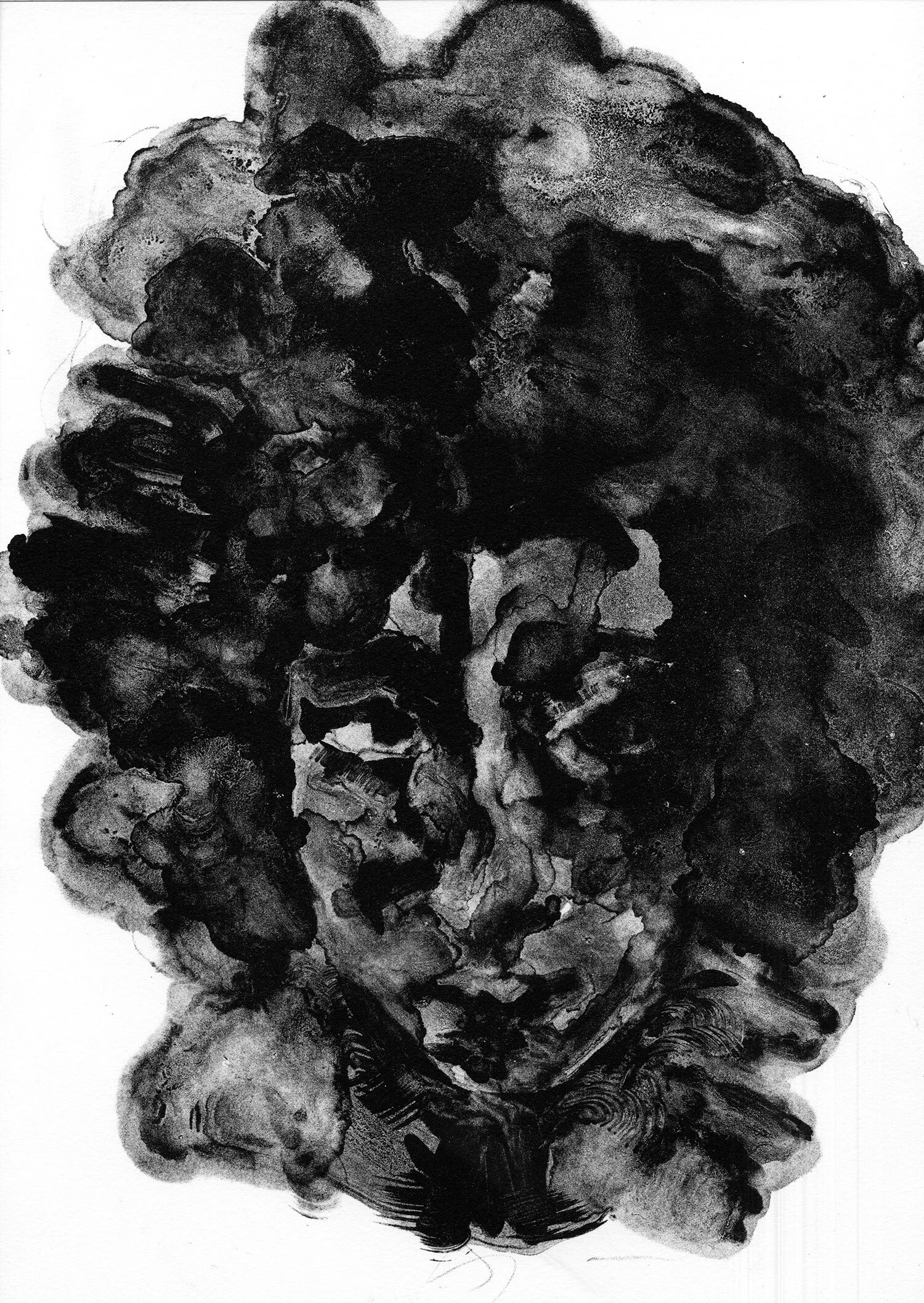 "Self-Portrait of A Black Woman", lithograph, 19" x 14"