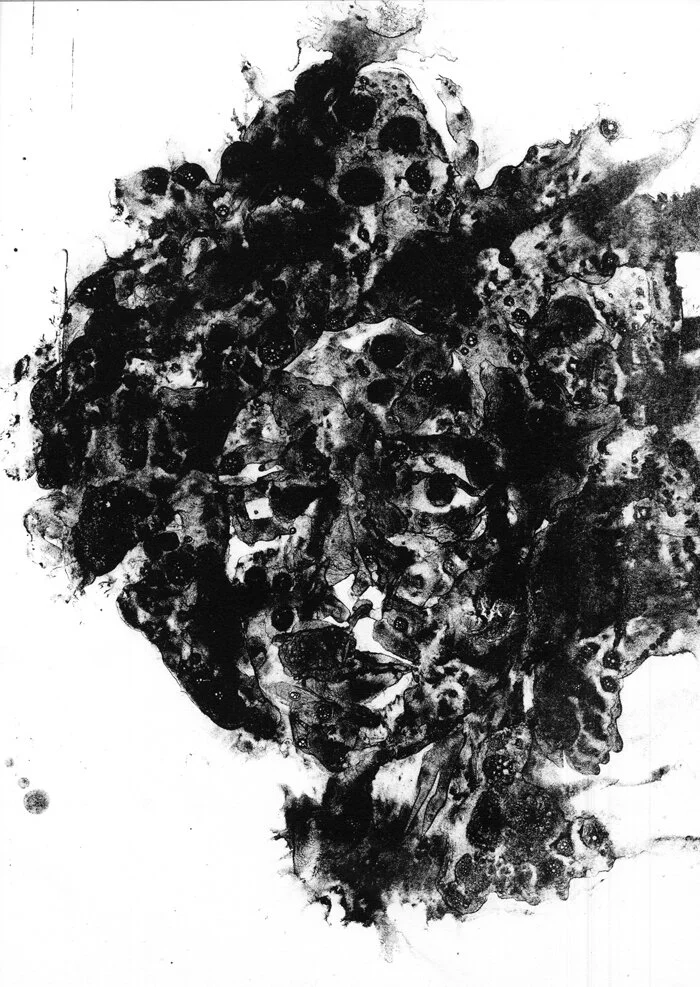 "Self-Portrait of A Black Woman", lithograph, 19" x 14"