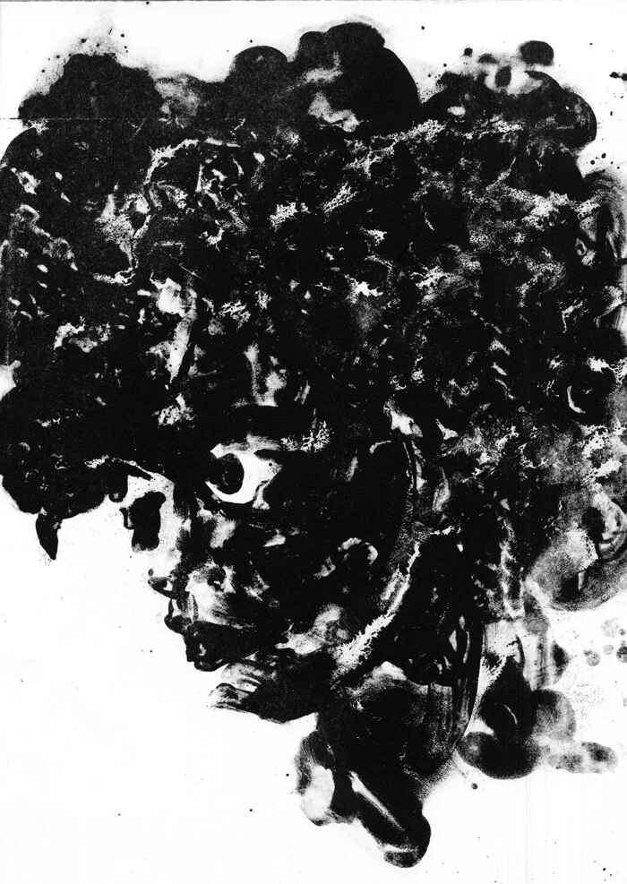 "Self-Portrait of A Black Woman", lithograph, 19" x 14"