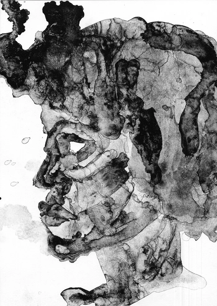 "Self-Portrait of A Black Woman", lithograph, 19" x 14"