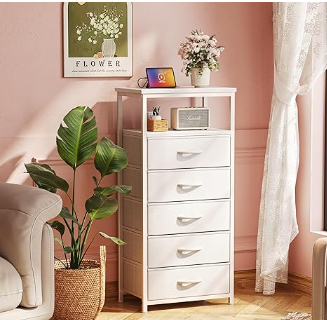 Tall dresser/nightstand with charging station