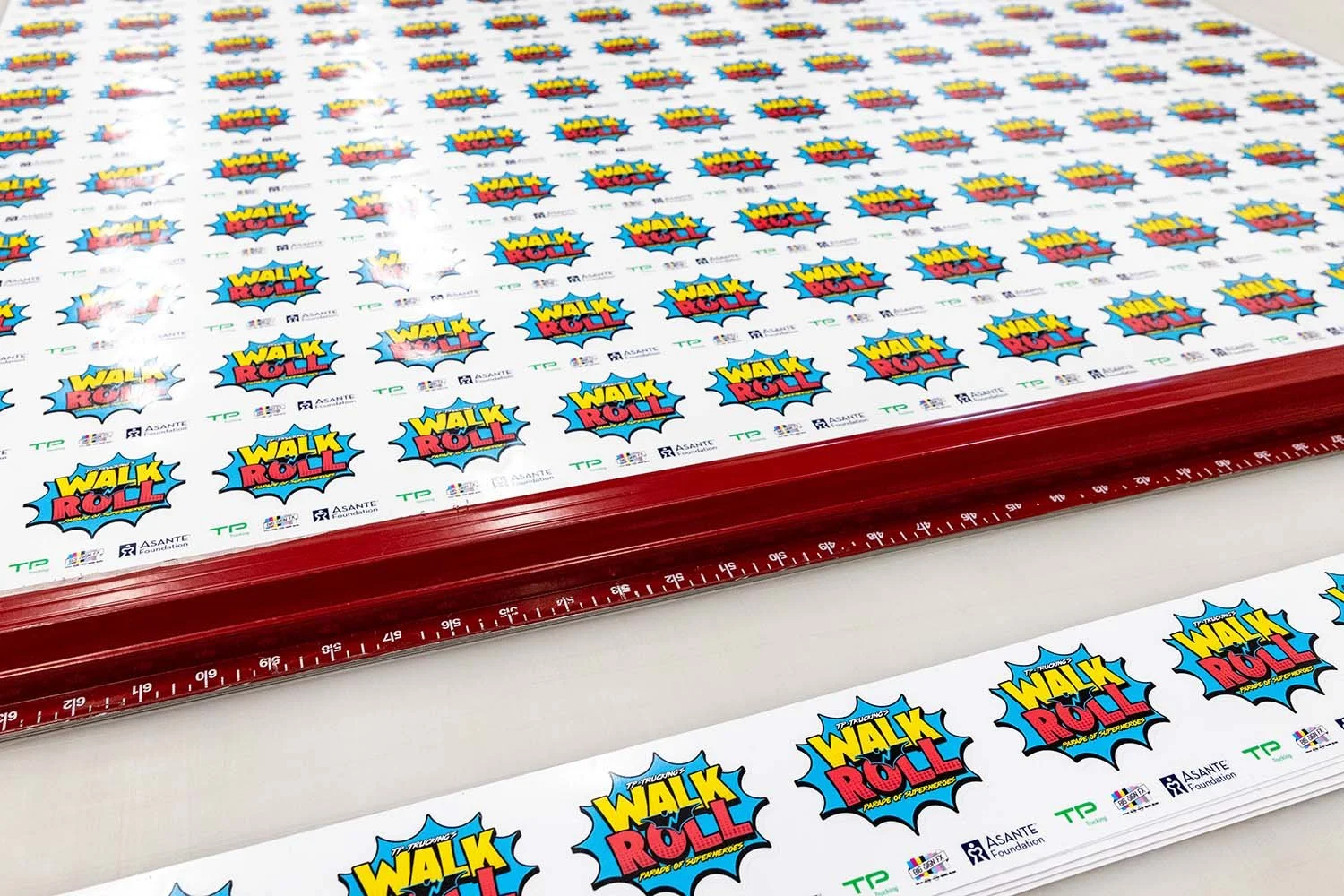 Walk N Roll Logo Sticker Example