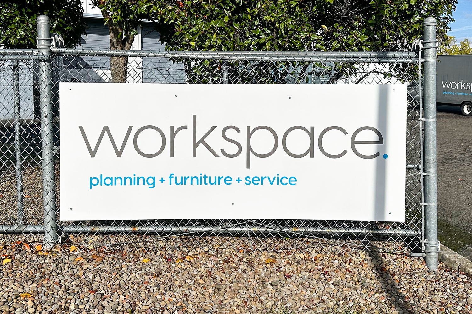 Metal Fence Sign for Workspace