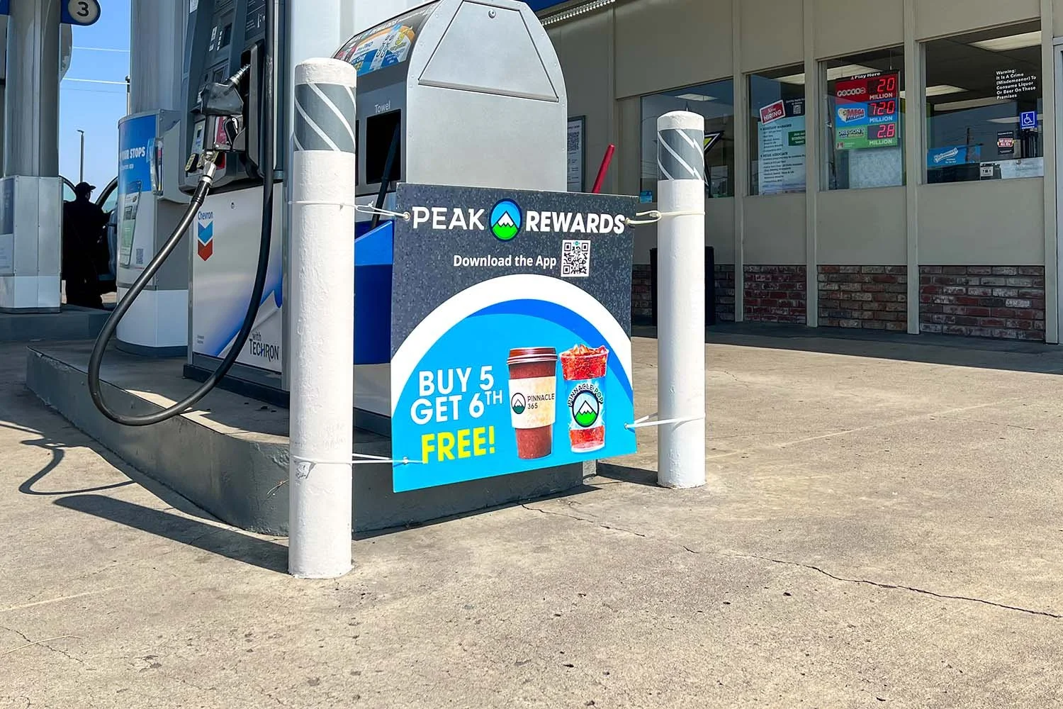 Flat Bollard Sign Example
