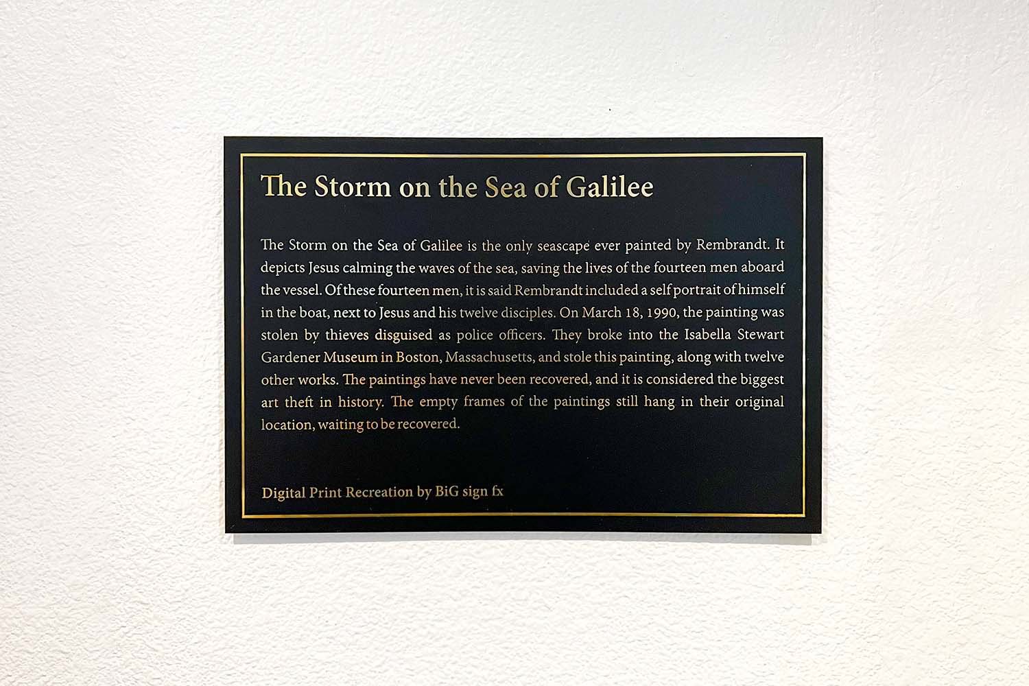 Metal Wall Plaque by BiG sign fx