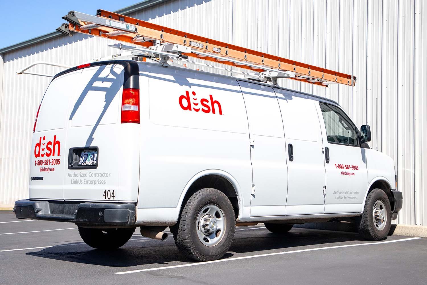 Dish Van Logo Graphics Example