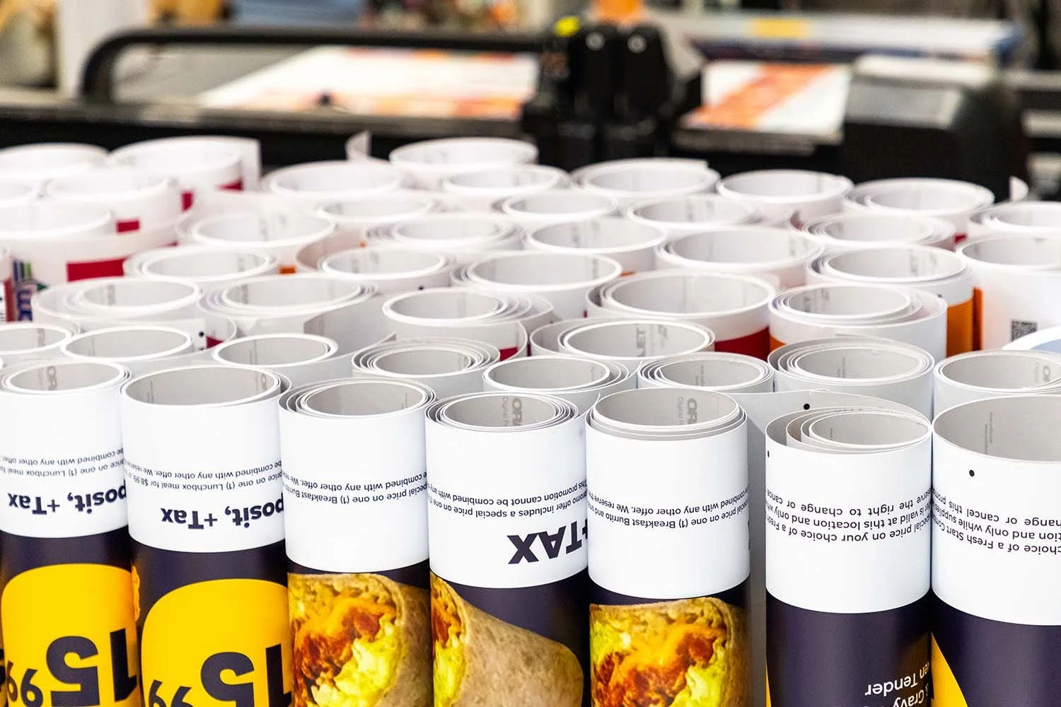 Large Amount of Rolled Vinyl Prints