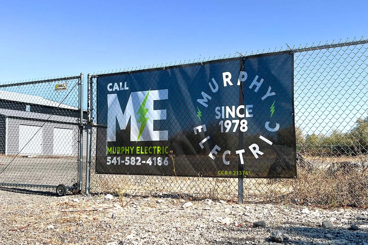 Murphy Electric Mesh Fence Banner Example